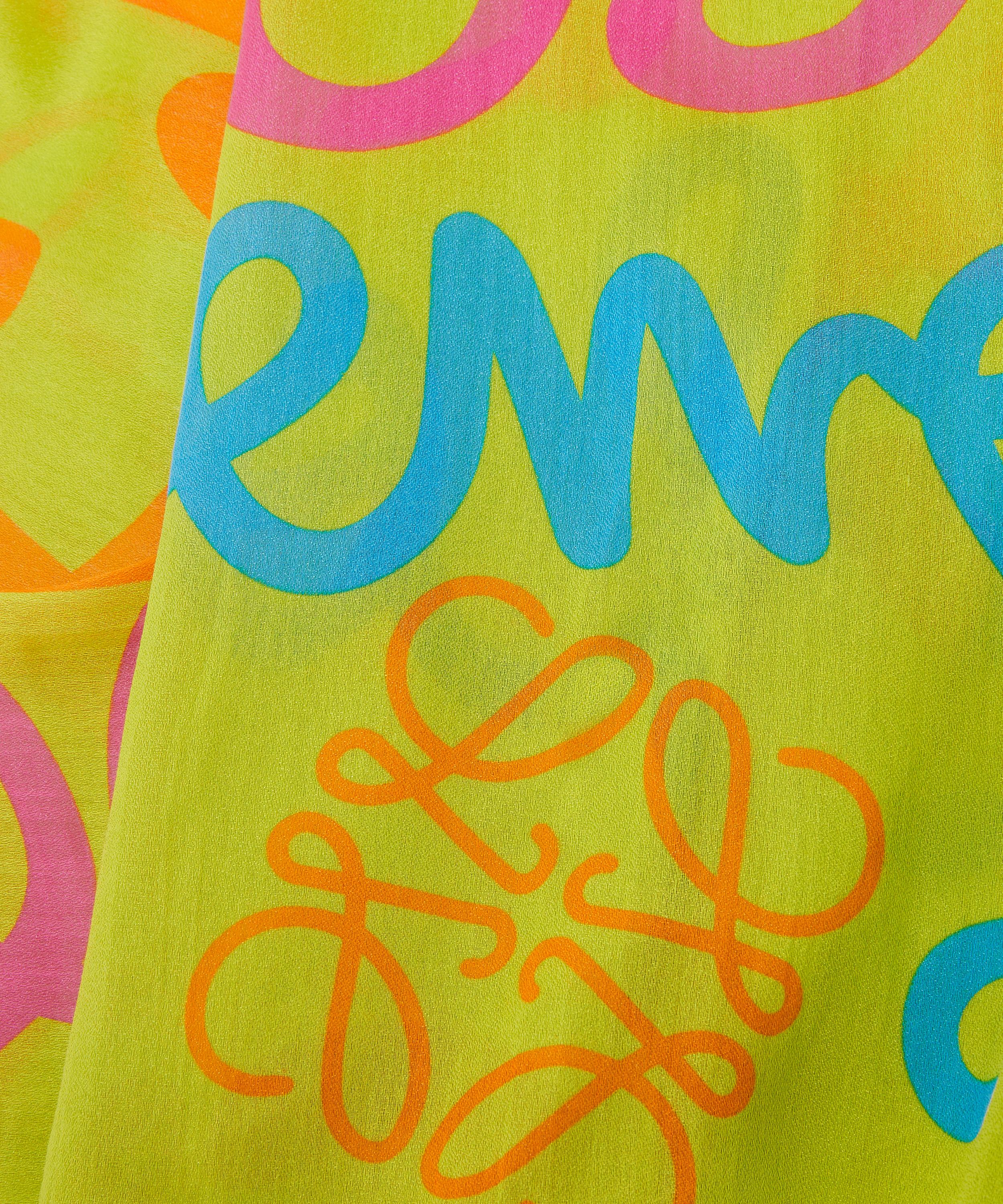 Loewe - Cotton-Silk Square Logo Scarf image number 1