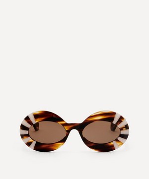Loewe - Oversized Oval Acetate Sunglasses image number 0