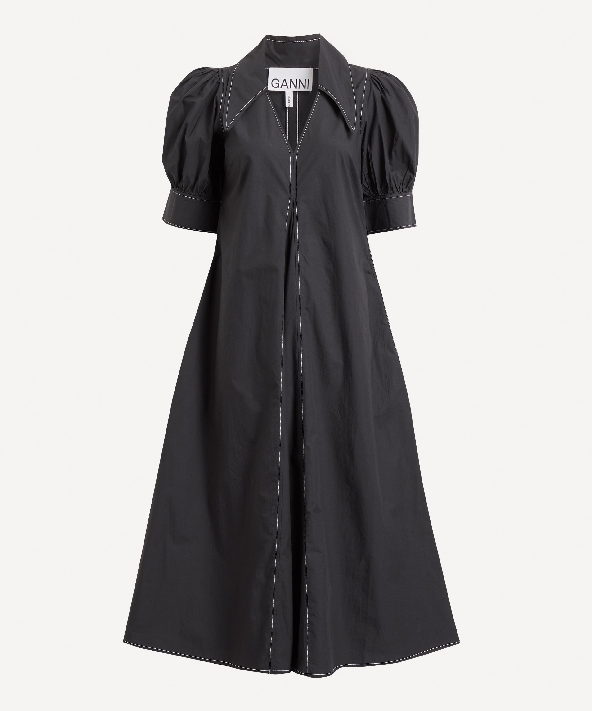 Ganni - Poplin Midi-Dress image number 0
