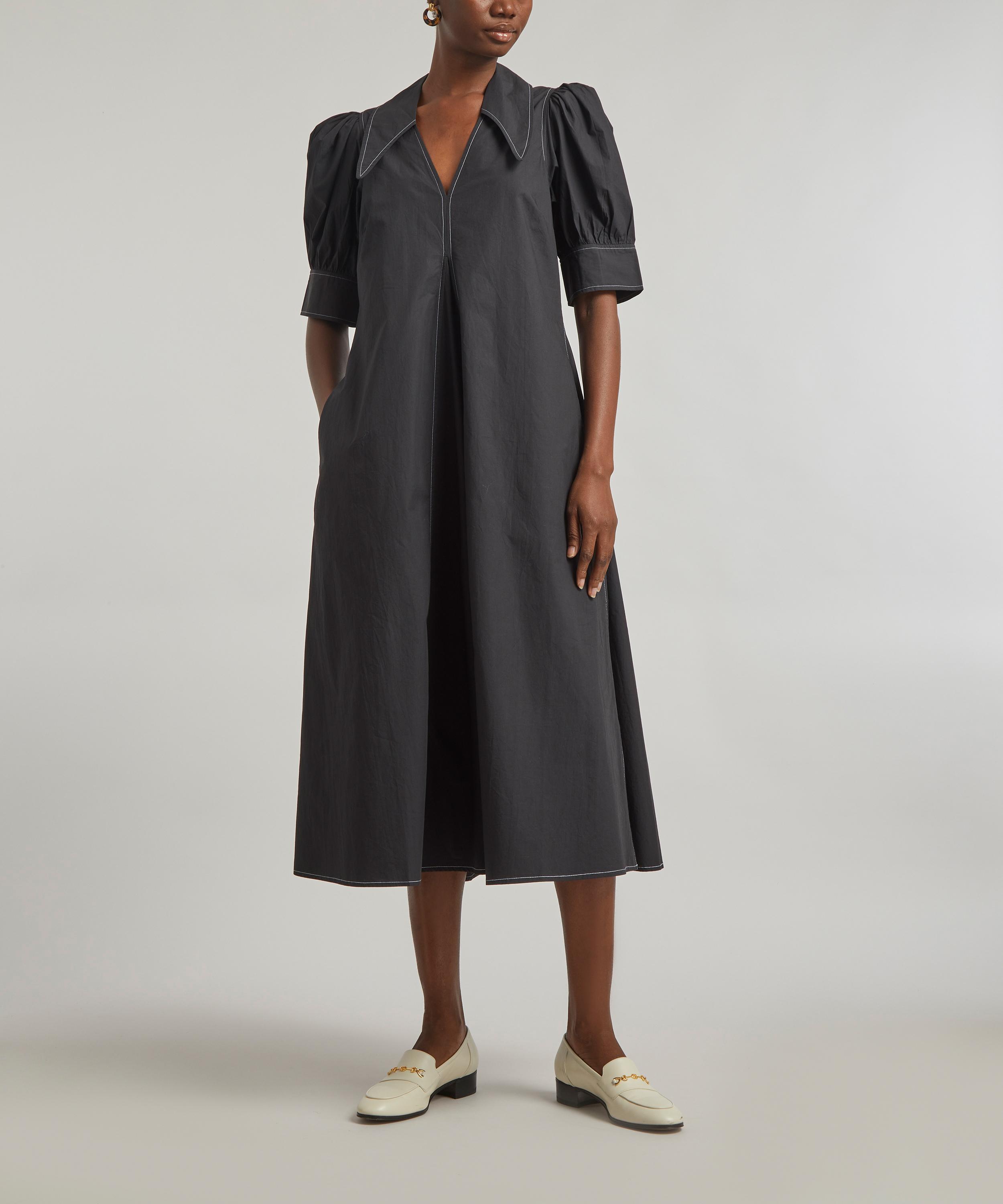 Ganni - Poplin Midi-Dress image number 2