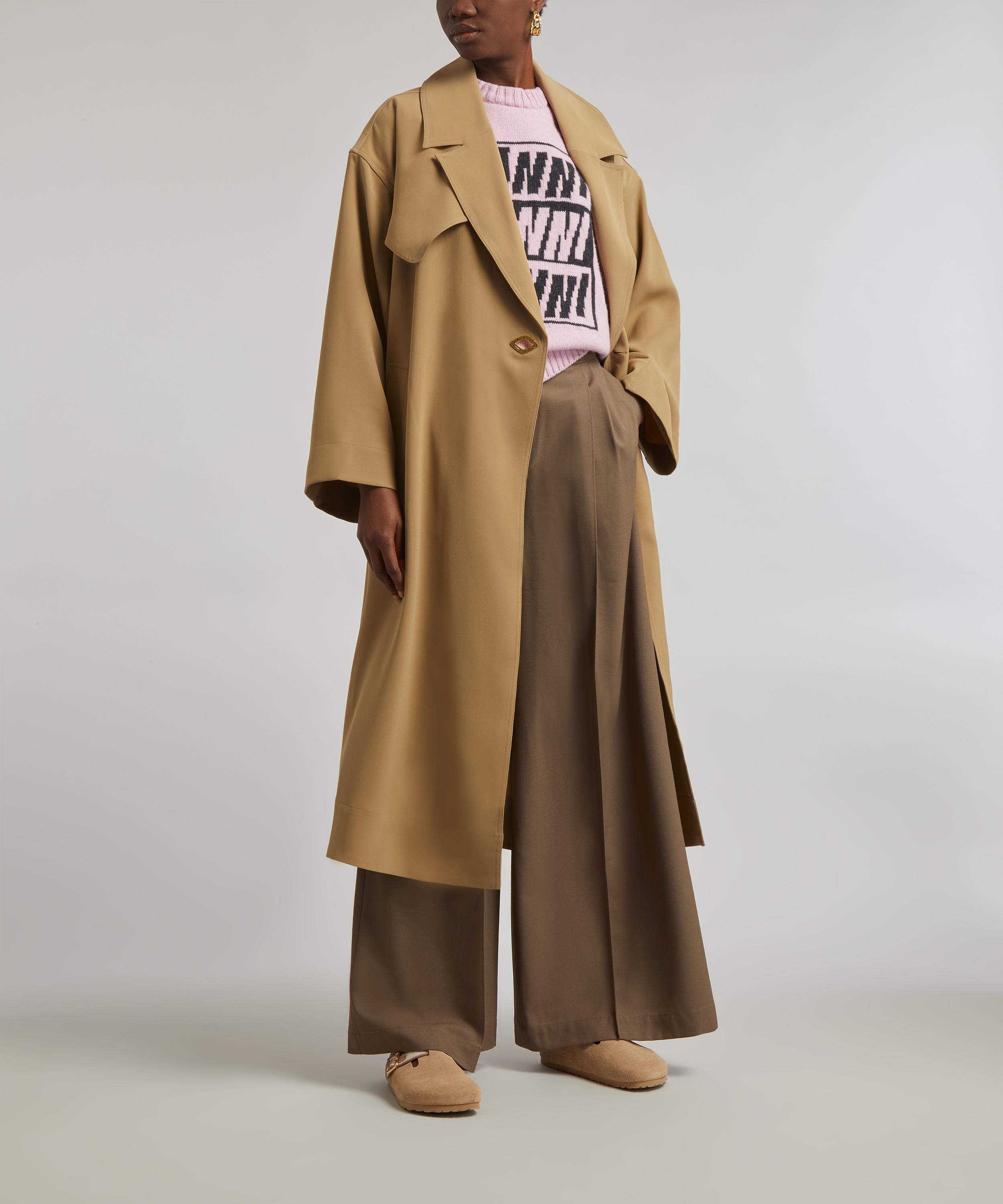 Ganni cotton 2025 trench coat