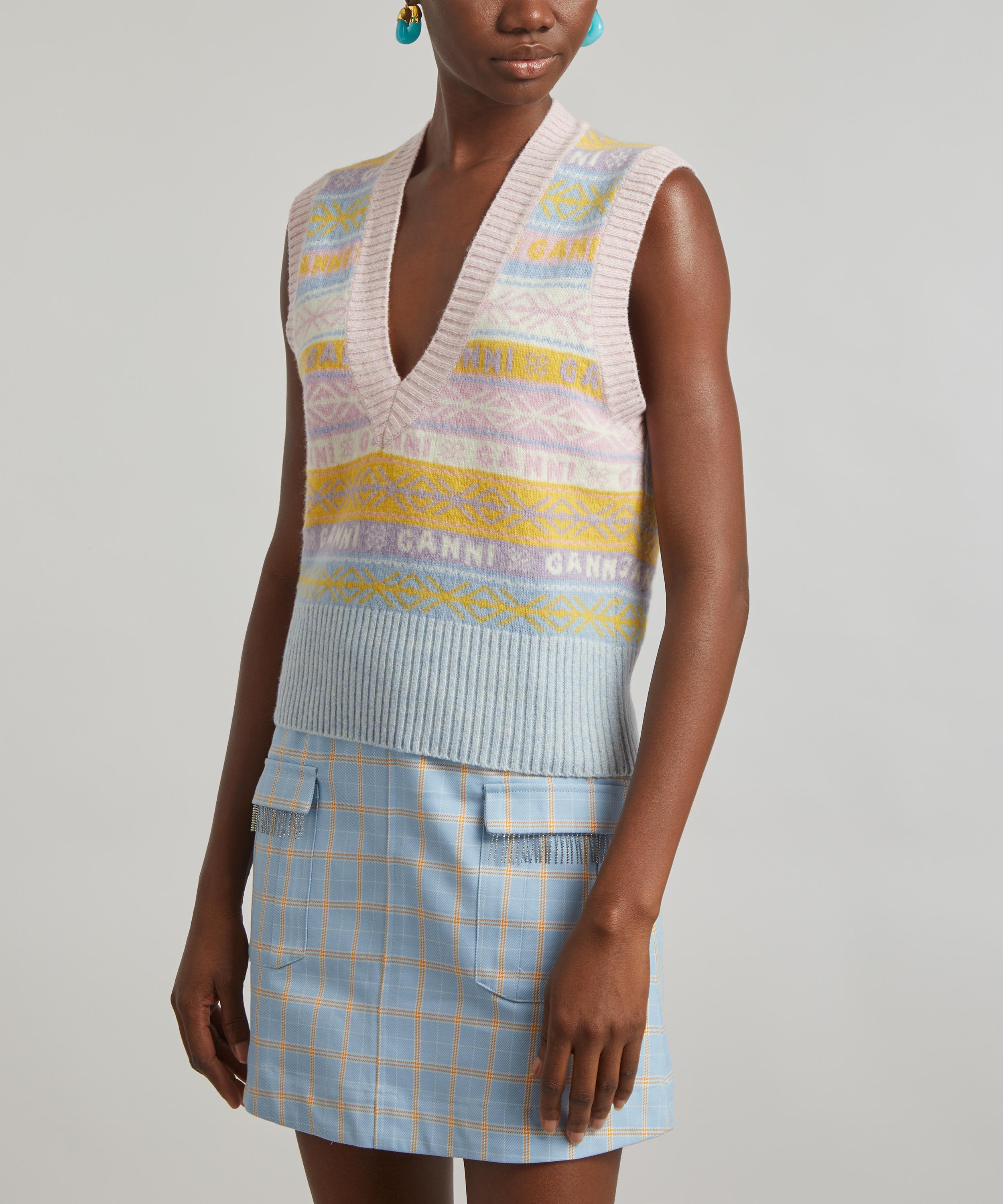 Ganni - Logo V-neck Vest image number 2