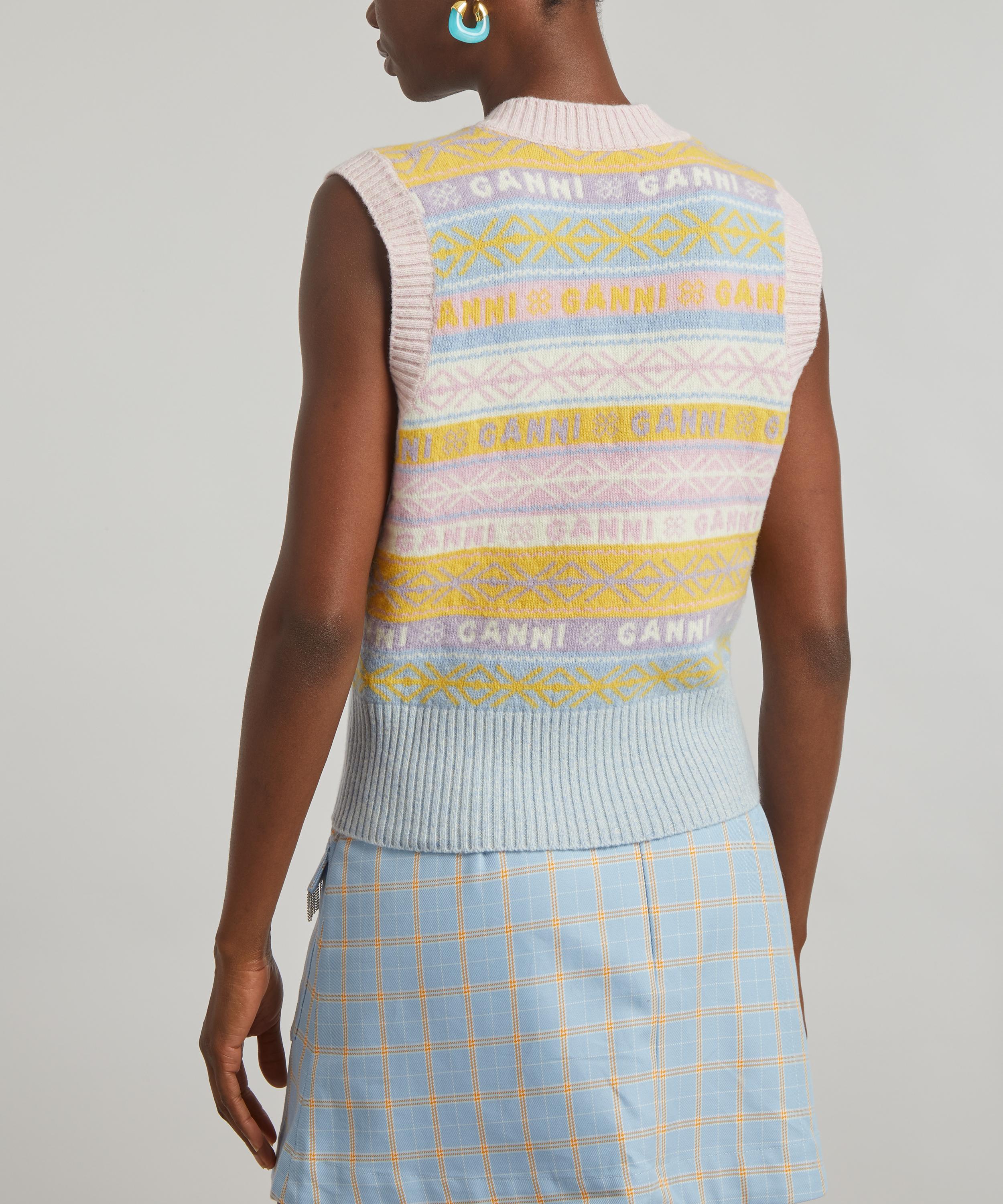 Ganni - Logo V-neck Vest image number 3