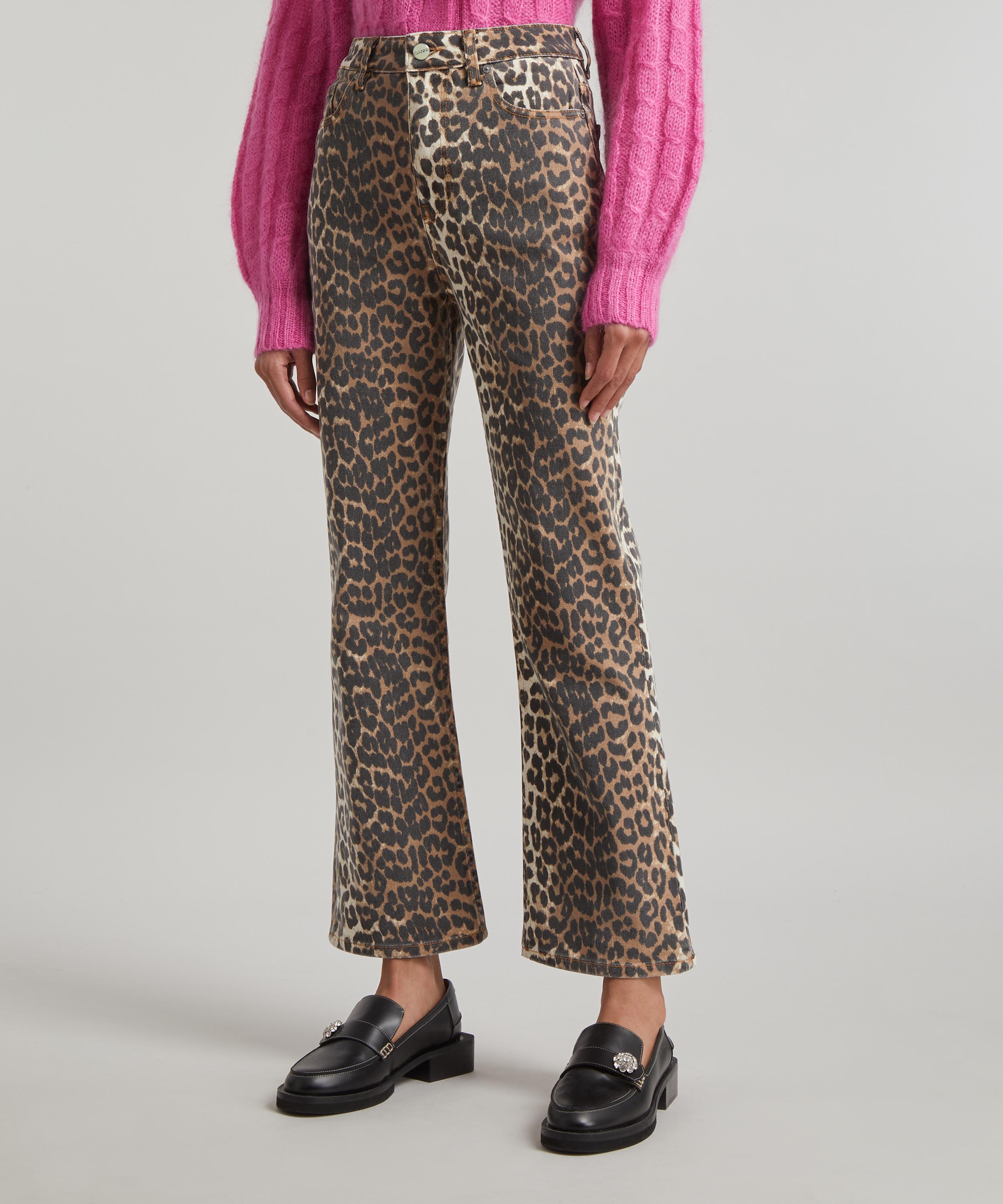 Ganni hot sale leopard jeans