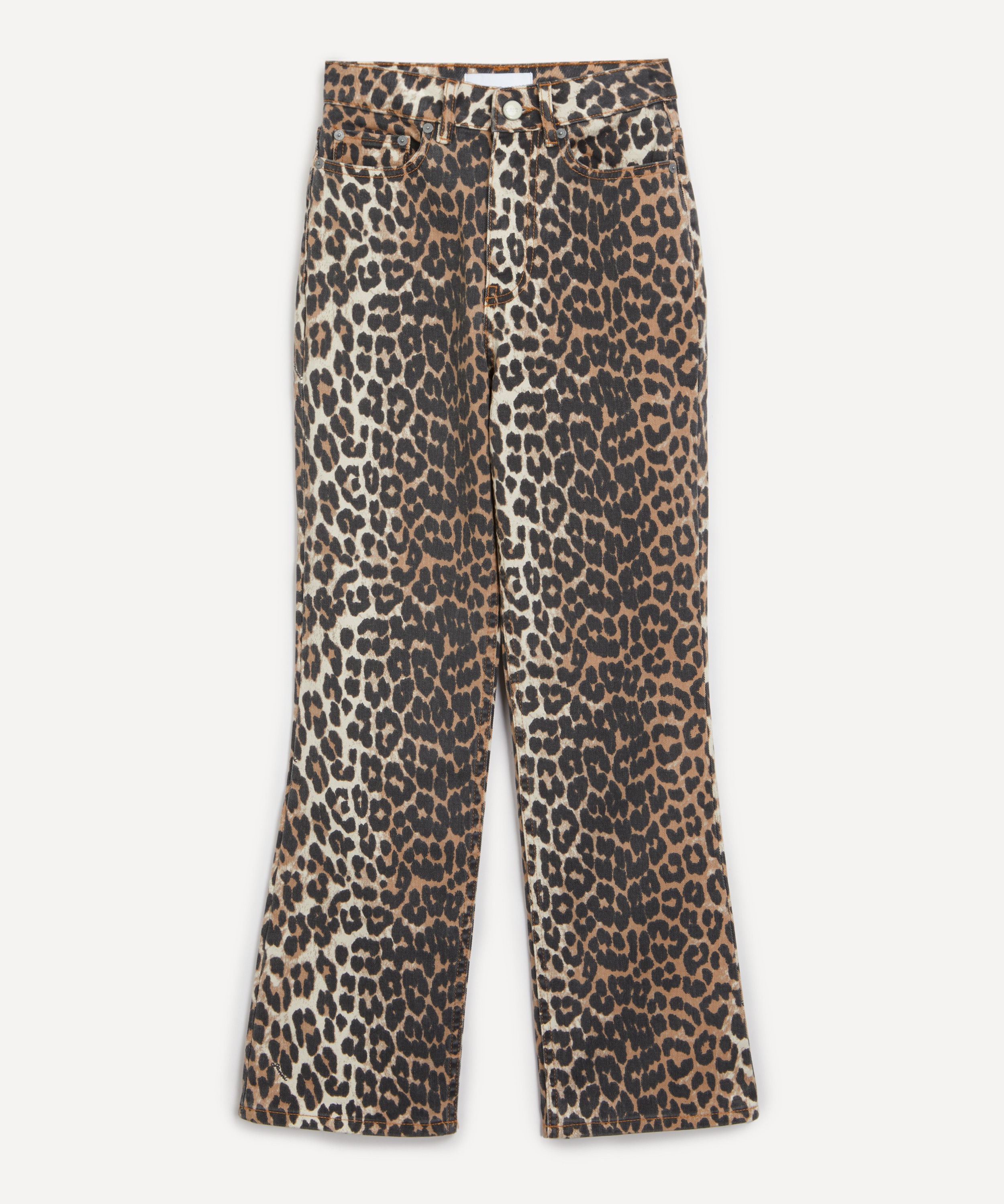 Ganni - Leopard Betzy Cropped Jeans