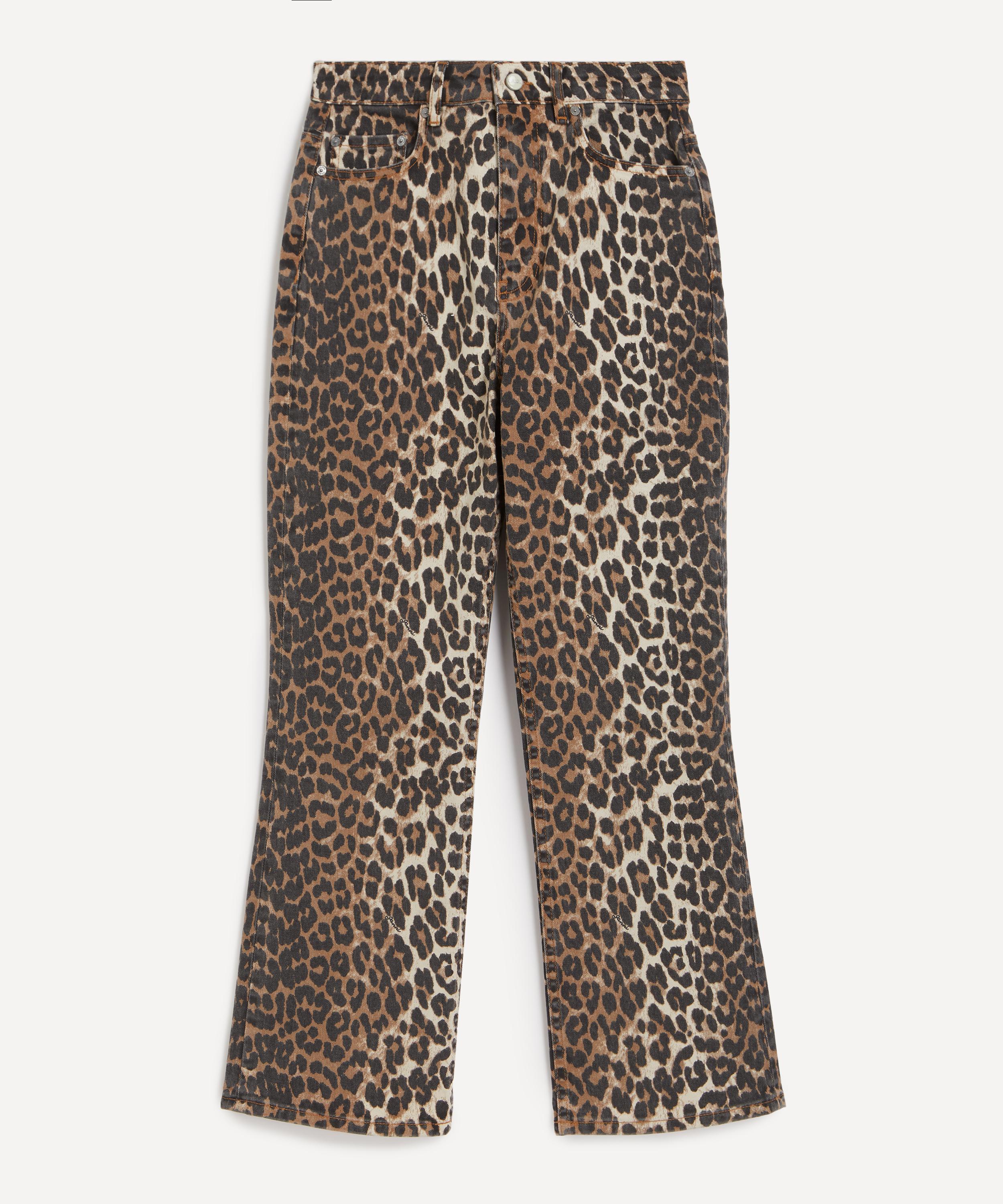 Ganni - Leopard Betzy Cropped Jeans