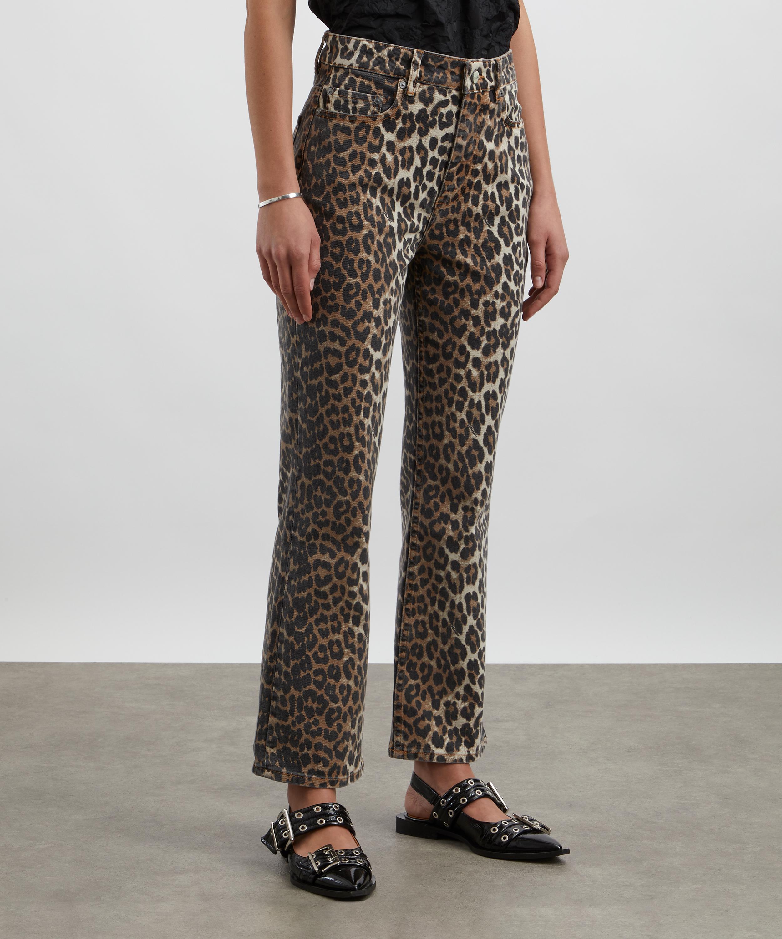 Ganni - Leopard Betzy Cropped Jeans image number 2