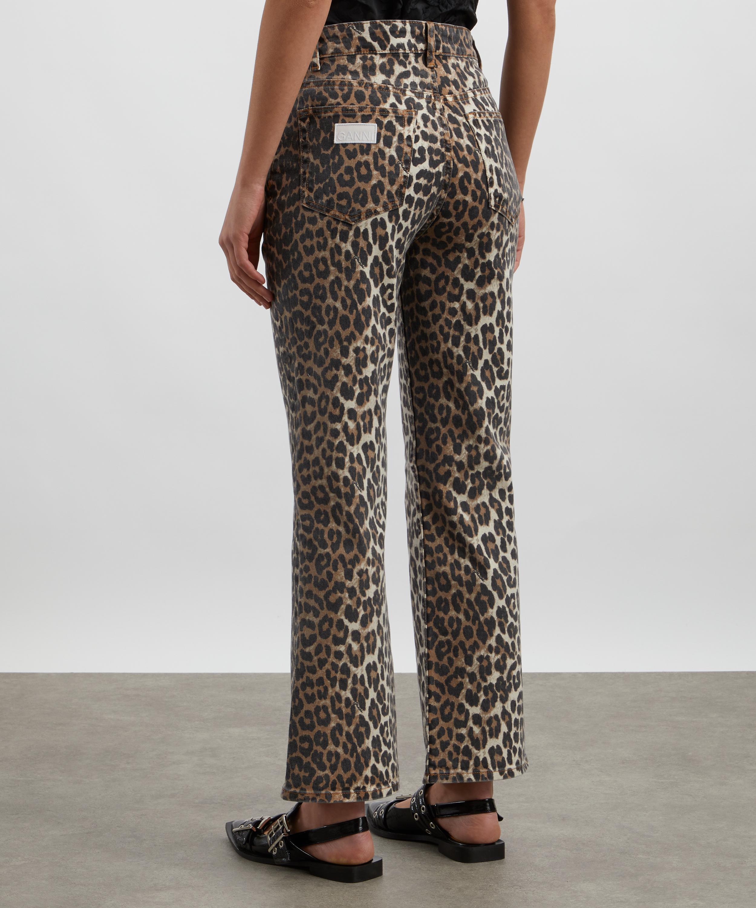 Ganni - Leopard Betzy Cropped Jeans image number 3