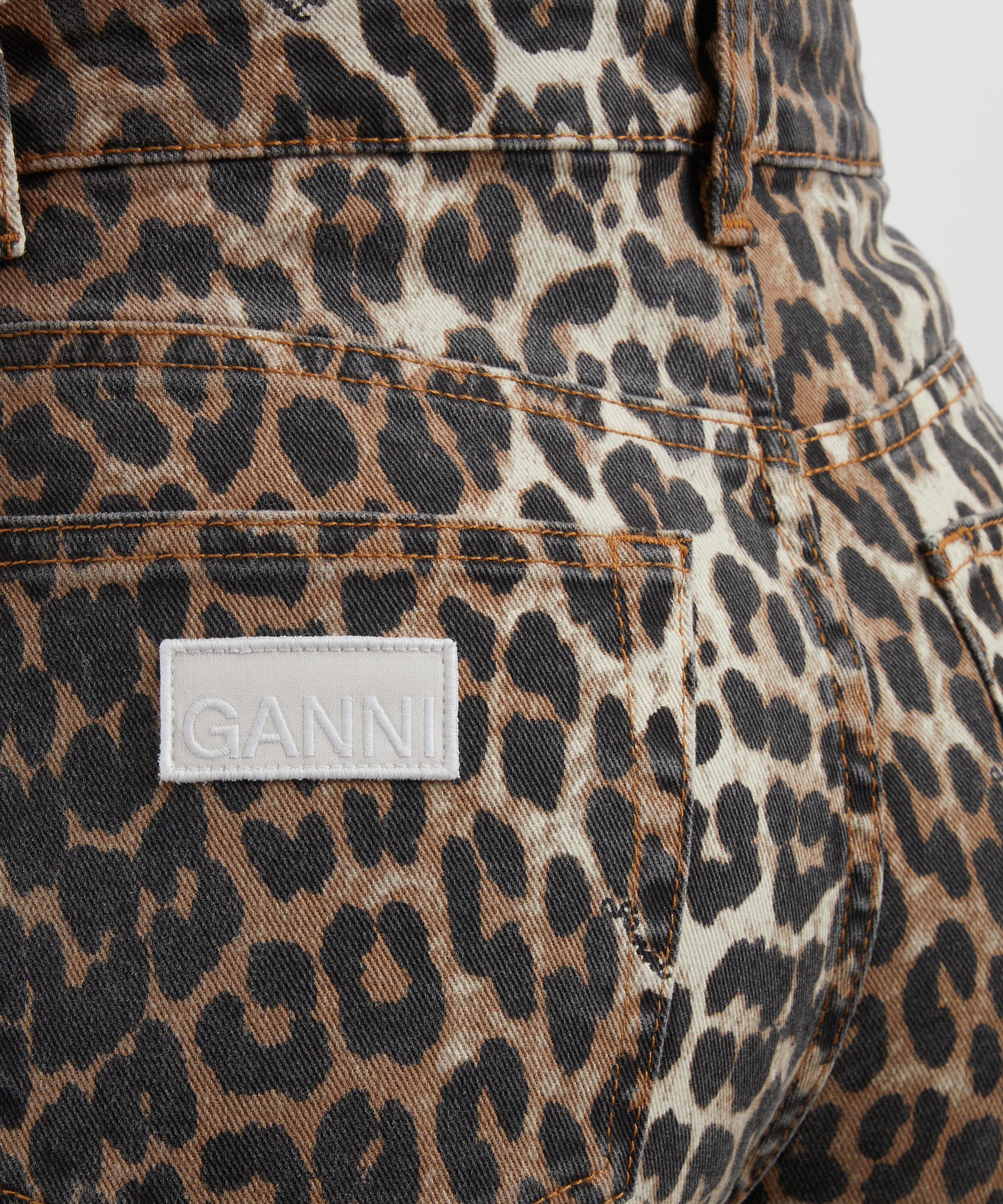 Ganni - Leopard Betzy Cropped Jeans image number 4