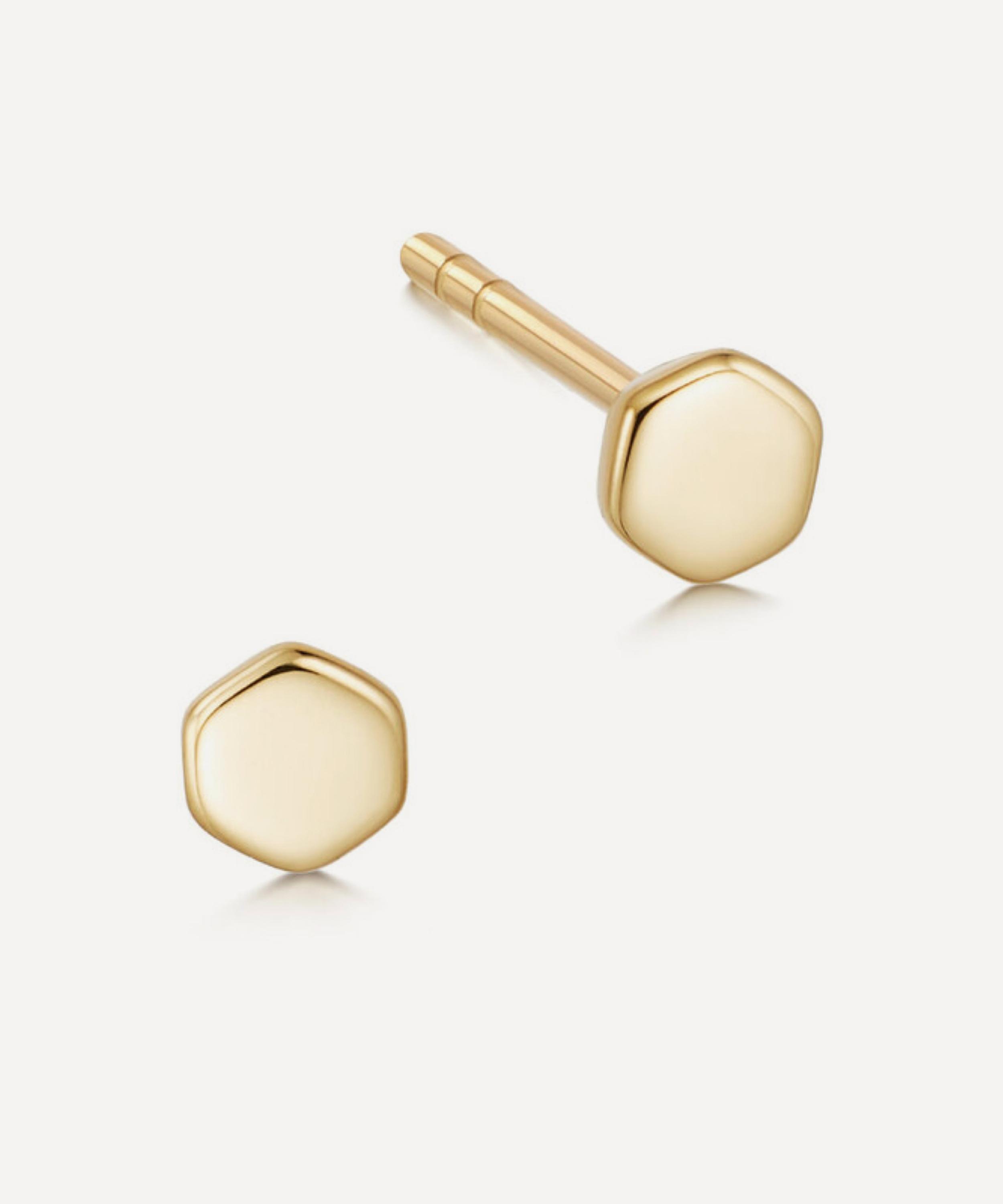 Astley Clarke - 18ct Gold-Plated Vermeil Silver Mini Deco Stud Earrings image number 0