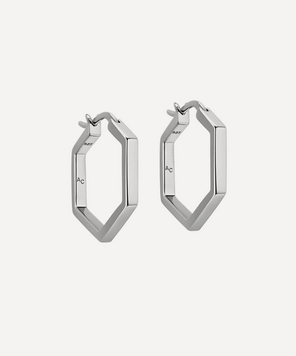 Astley Clarke - Sterling Silver Medium Deco Hoop Earrings image number null