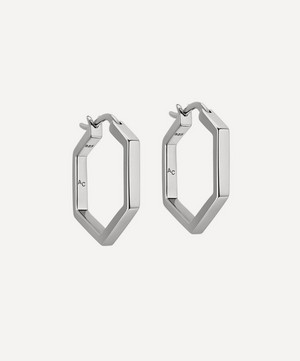 Astley Clarke - Sterling Silver Medium Deco Hoop Earrings image number 0