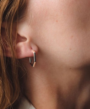 Astley Clarke - Sterling Silver Medium Deco Hoop Earrings image number 1
