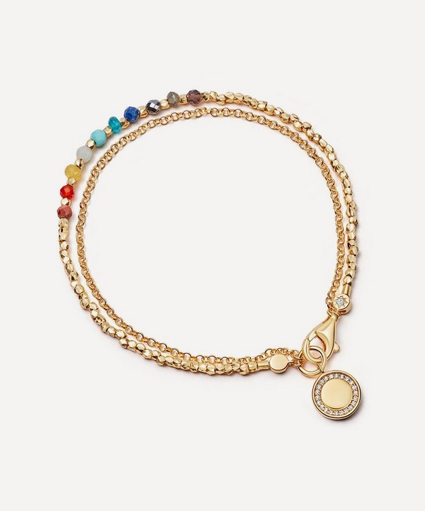 Astley Clarke - 18ct Gold-Plated Vermeil Silver Rainbow Cosmos Biography Charm Bracelet image number null