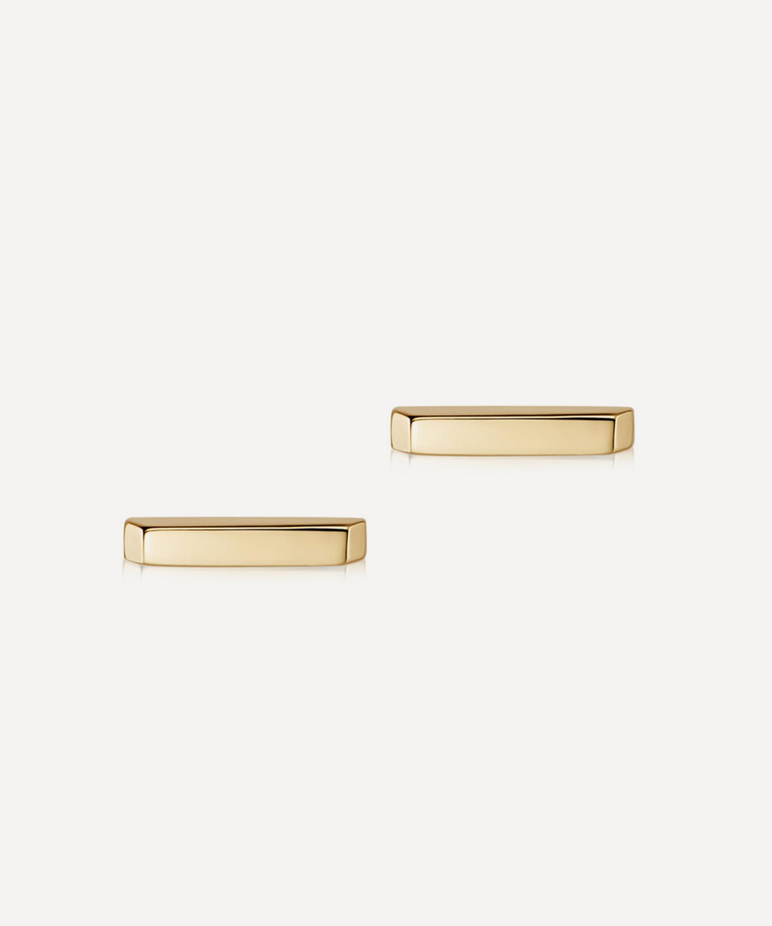 Astley Clarke - 18ct Gold Plated Vermeil Silver Aubar Bar Stud Earrings image number 0
