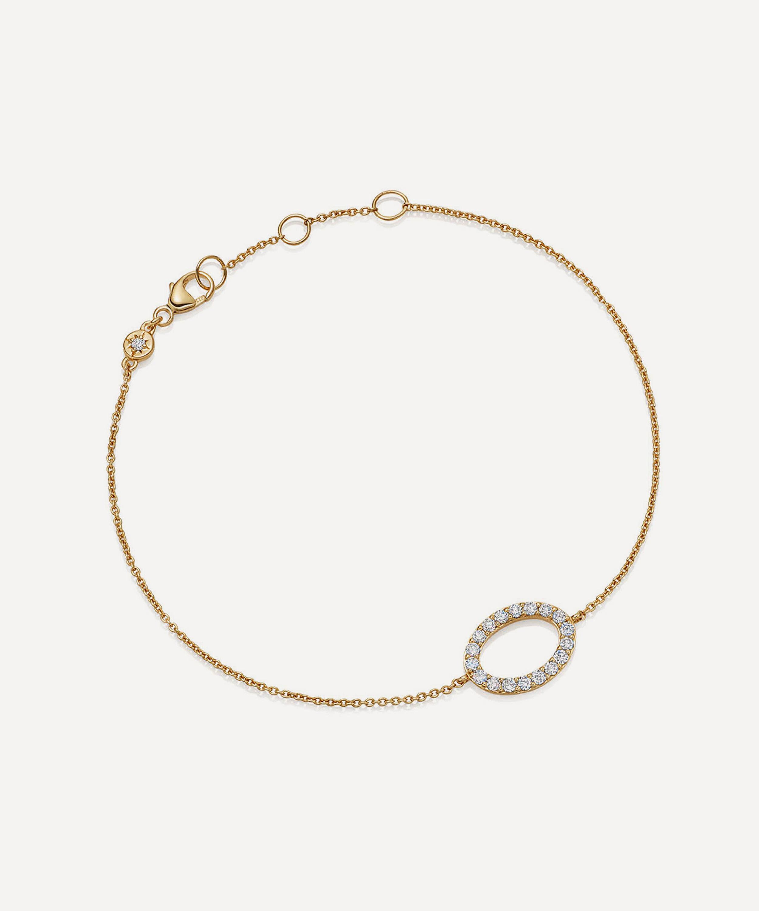 Astley Clarke - 14ct Gold Plated Vermeil Silver Halo Diamond Bracelet image number 0