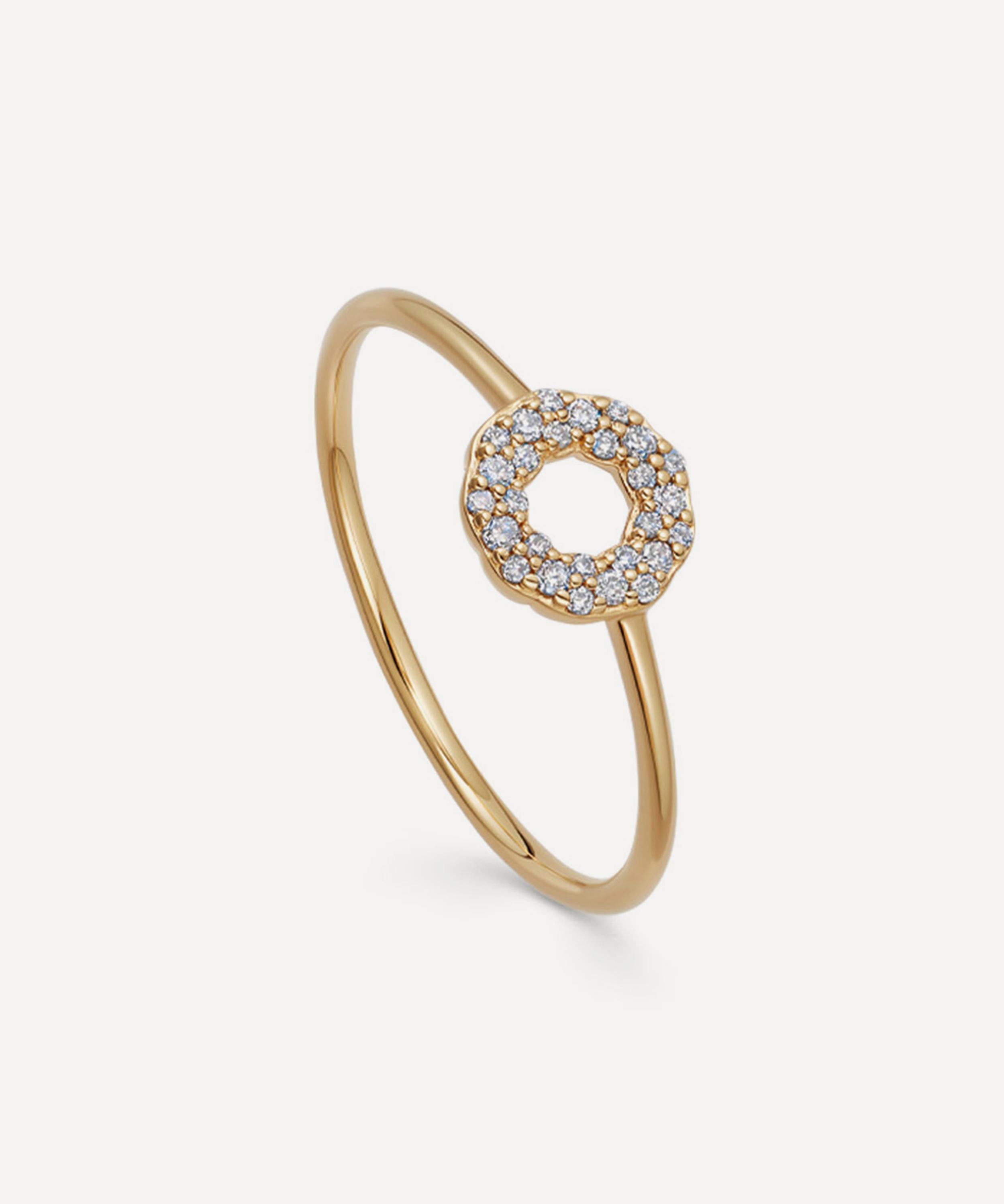 Astley Clarke - 14ct Gold Plated Vermeil Silver Asteri Diamond Ring image number 0