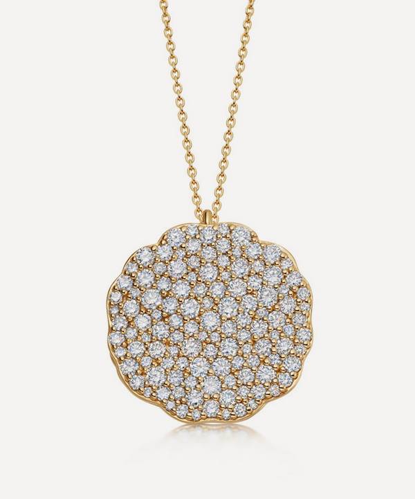 Astley Clarke - 14ct Gold Plated Vermeil Silver Asteri Large Diamond Locket Necklace image number 0