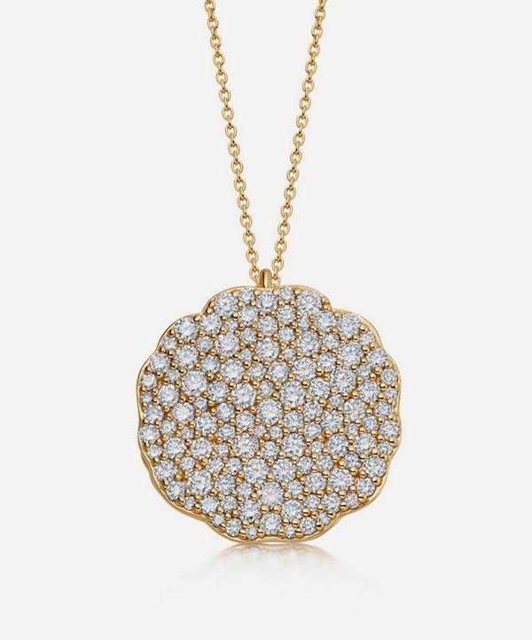 Astley Clarke - 14ct Gold Plated Vermeil Silver Asteri Large Diamond Locket Necklace image number null