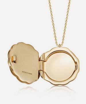 Astley Clarke - 14ct Gold Plated Vermeil Silver Asteri Large Diamond Locket Necklace image number 1