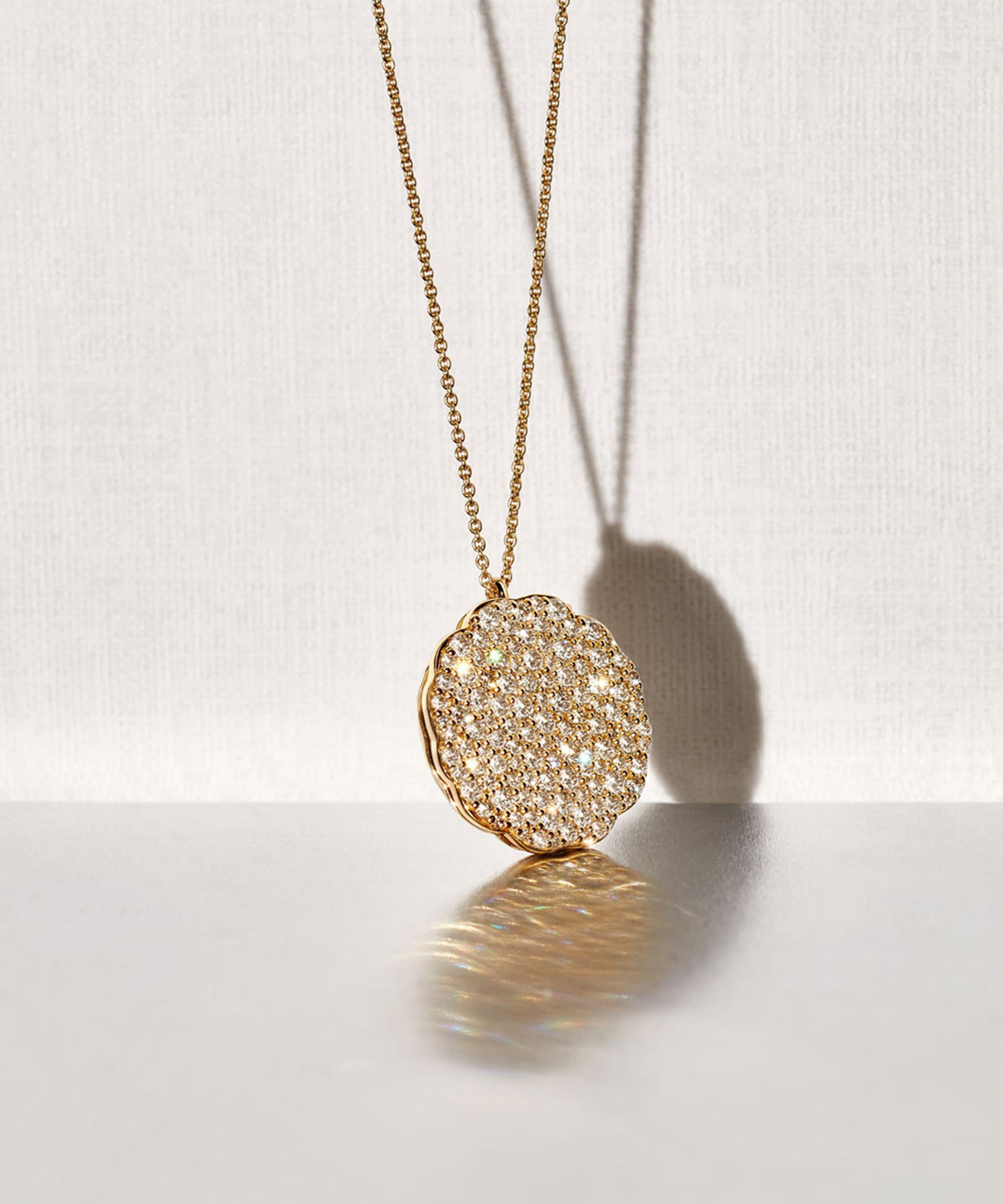 Astley Clarke - 14ct Gold Plated Vermeil Silver Asteri Large Diamond Locket Necklace image number 3