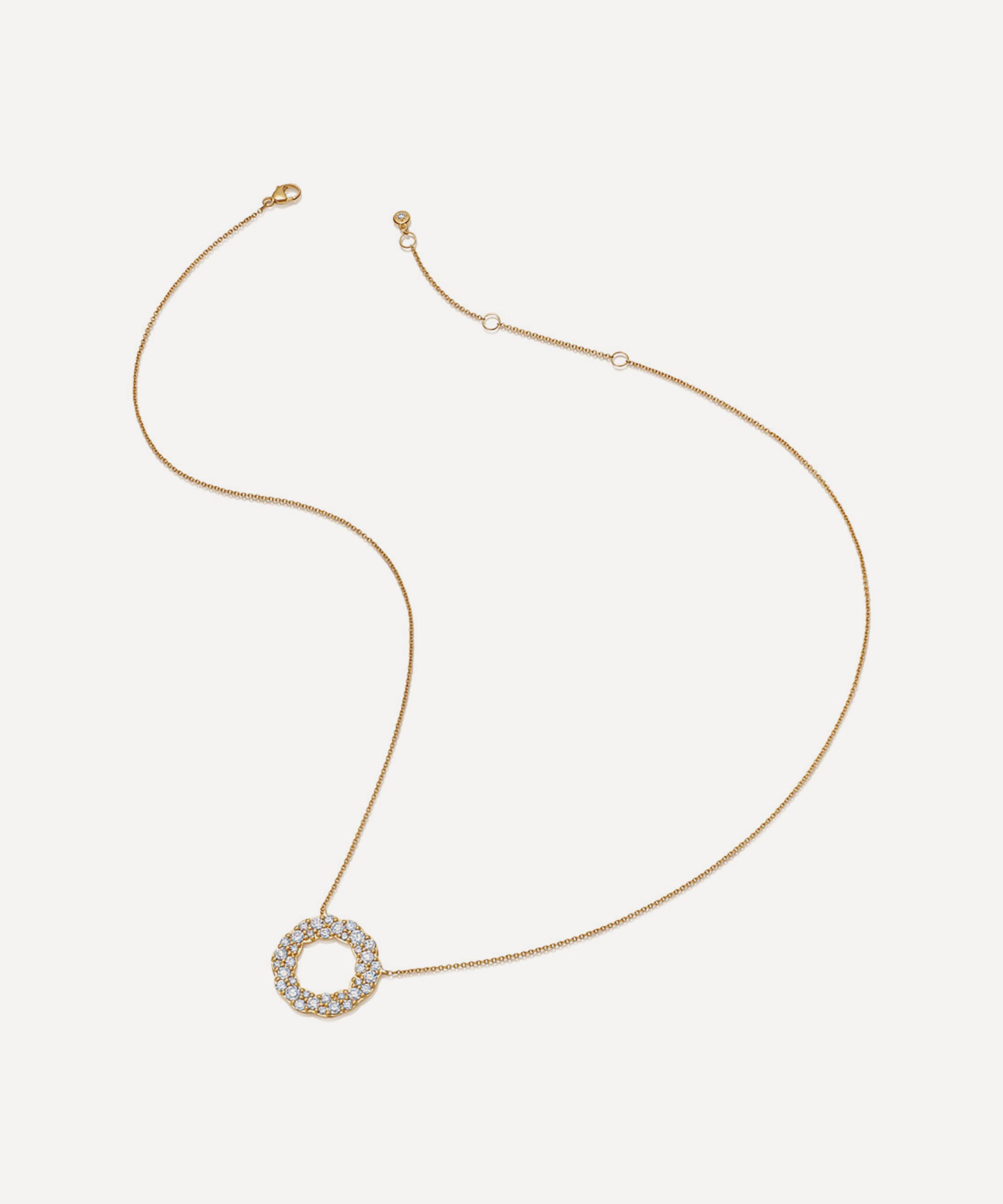 Astley Clarke - 14ct Gold Plated Vermeil Silver Asteri Diamond Loop Necklace image number 1