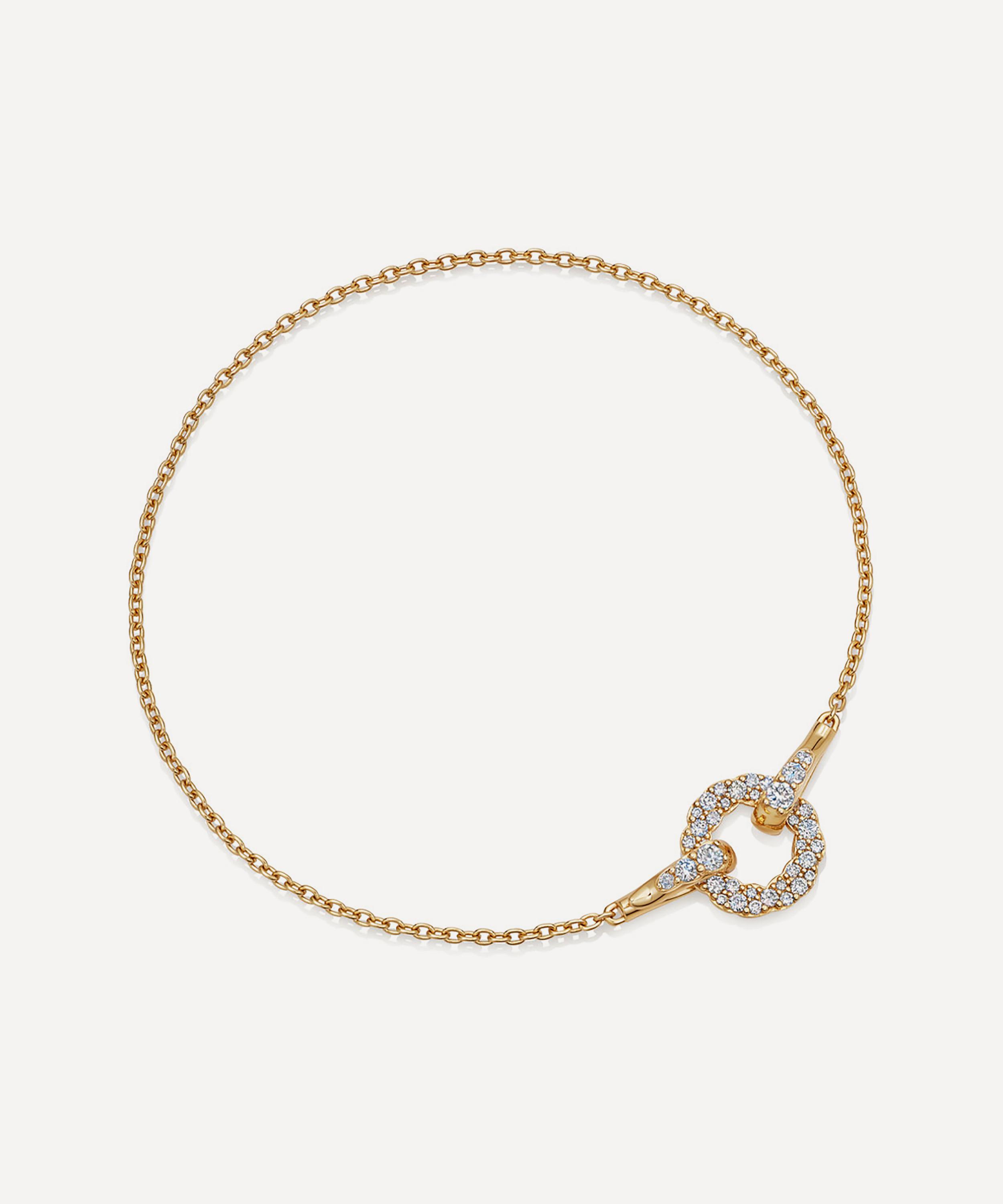 Astley Clarke - 14ct Gold Plated Vermeil Silver Asteri Diamond Loop Bracelet image number 0