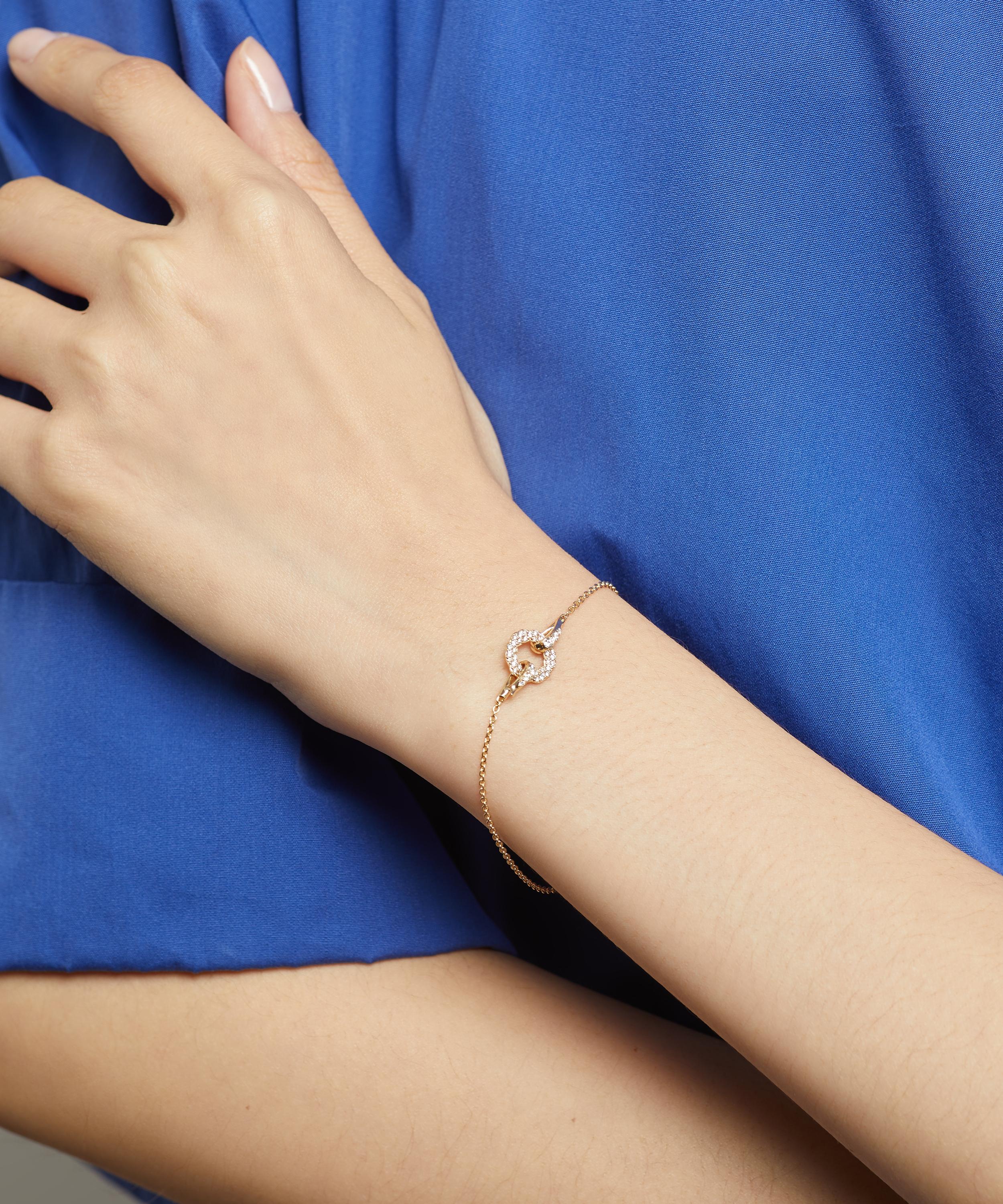 Astley Clarke - 14ct Gold Plated Vermeil Silver Asteri Diamond Loop Bracelet image number 1