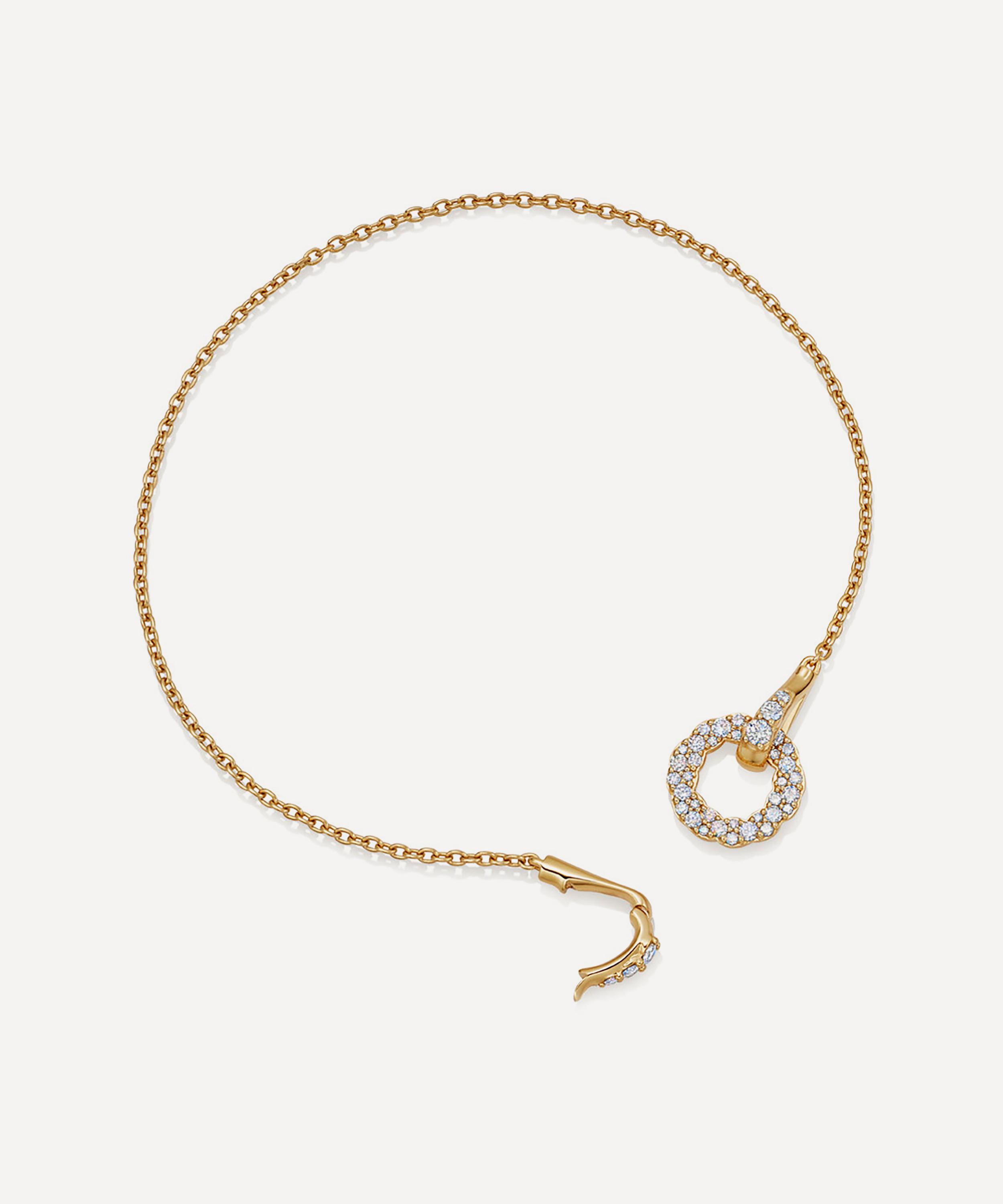 Astley Clarke - 14ct Gold Plated Vermeil Silver Asteri Diamond Loop Bracelet image number 2