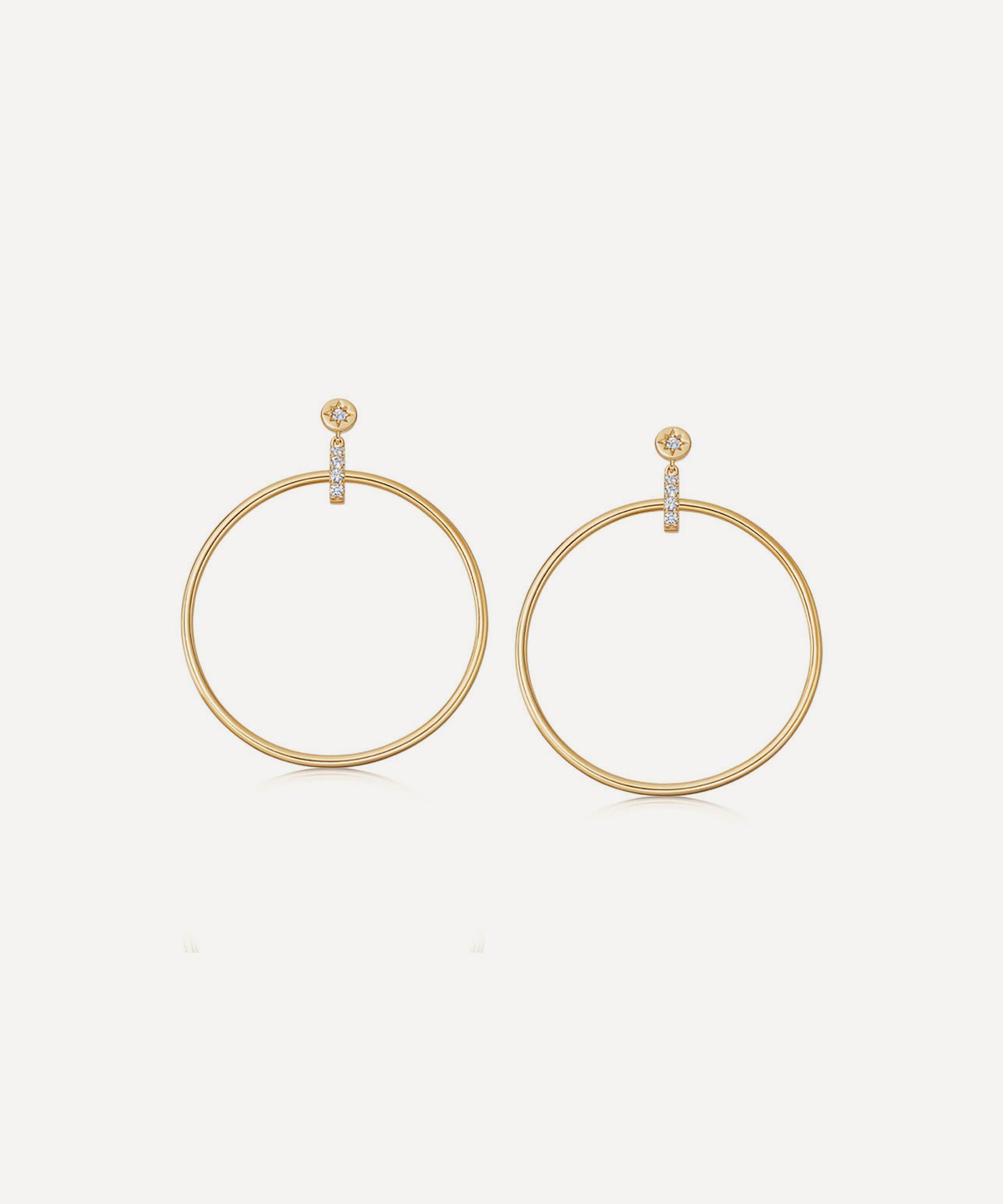 Louis Dell'olio Sterling Orbit Sliding Bead Hoop Earrings