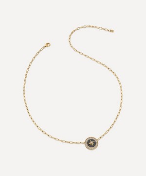Astley Clarke - 18ct Gold Plated Vermeil Silver Large Polaris Black Onyx Pendant Necklace image number 2