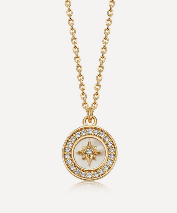 Astley Clarke - 18ct Gold Plated Vermeil Silver Polaris Mother Of Pearl Pendant Necklace image number null