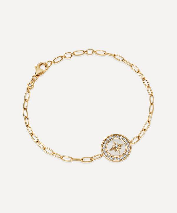 Astley Clarke - 18ct Gold Plated Vermeil Silver Polaris Mother Of Pearl Compass Bracelet image number 0