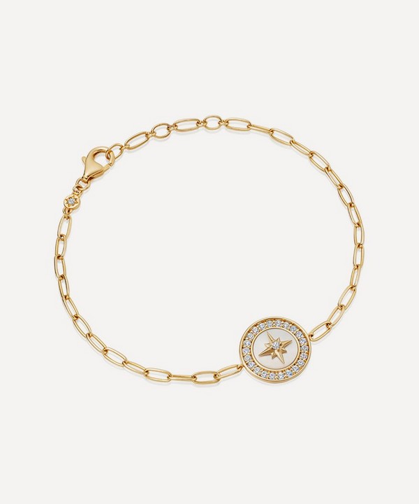 Astley Clarke - 18ct Gold Plated Vermeil Silver Polaris Mother Of Pearl Compass Bracelet image number null