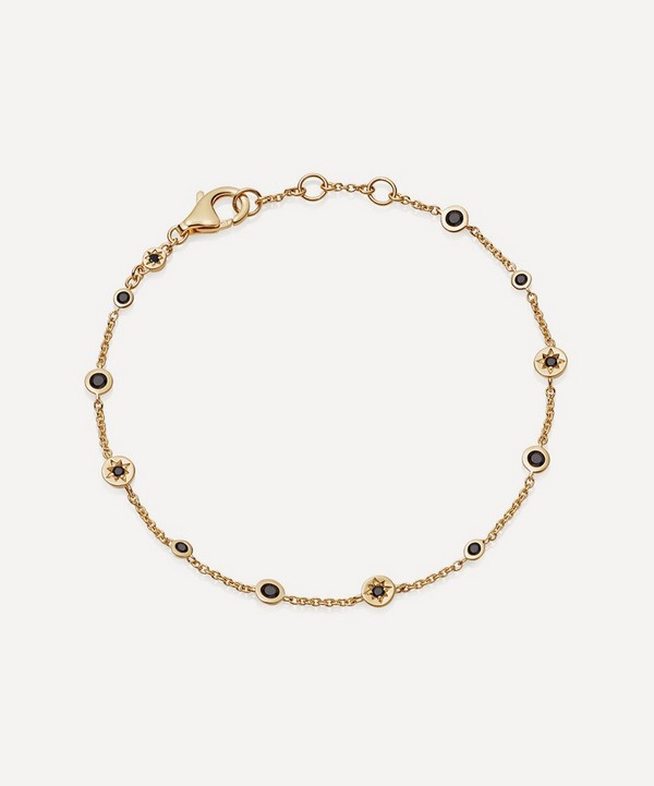 Astley Clarke - 18ct Gold Plated Vermeil Silver Polaris North Star Black Spinel Station Chain Bracelet image number null