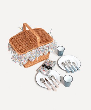 Coco & Wolf - Betsy Two-Person Filled Rectangle Wicker Picnic Basket image number 1