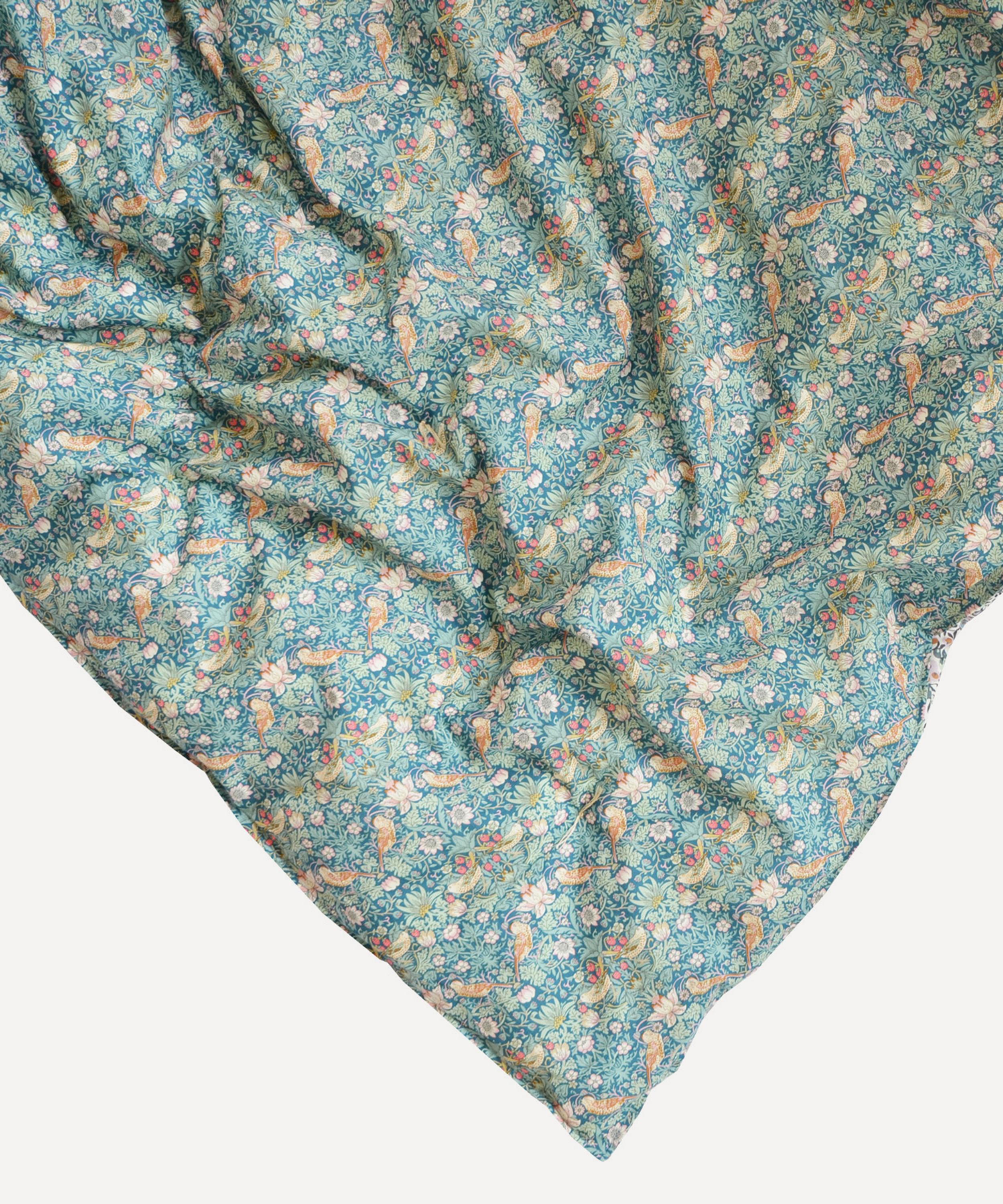 Coco & Wolf - Strawberry Thief and Wiltshire Organic Single Heirloom Quilt image number 1