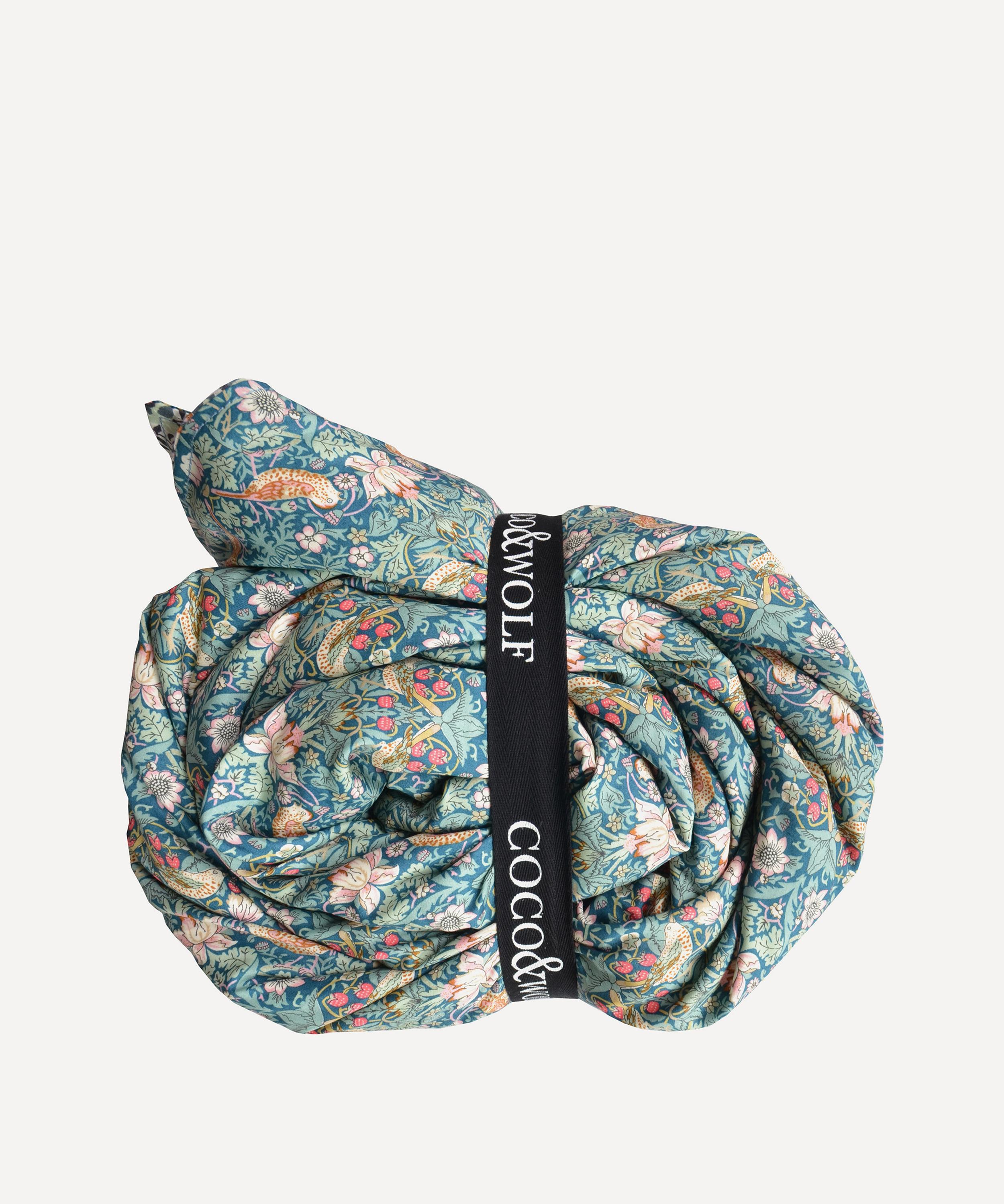 Coco & Wolf - Strawberry Thief and Wiltshire Organic Single Heirloom Quilt image number 4