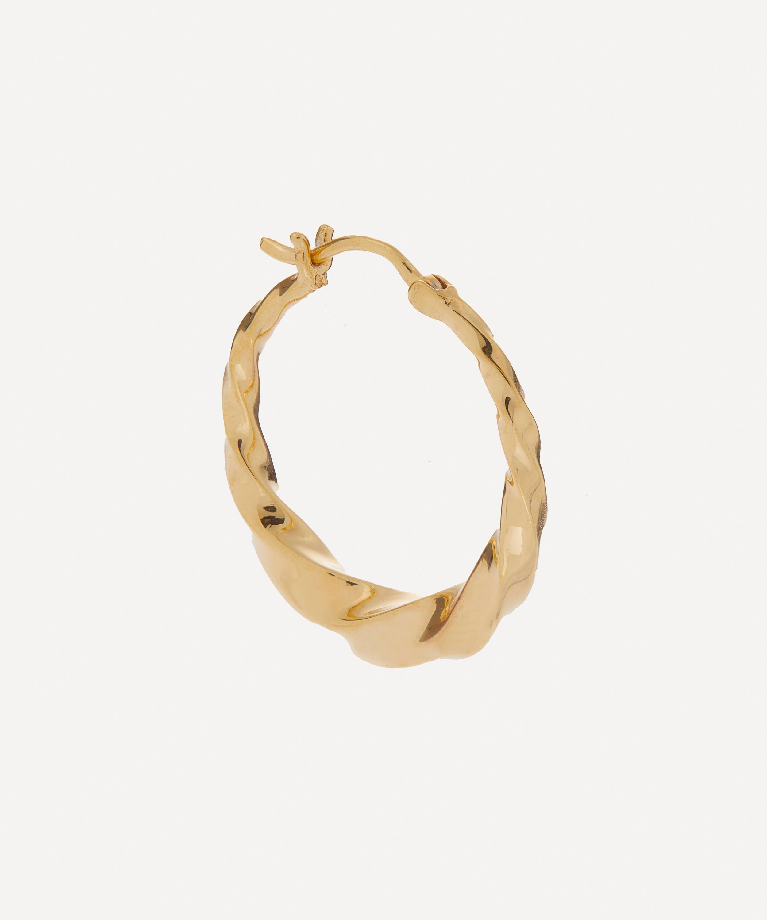 maria black sadie gold plated hoop earrings