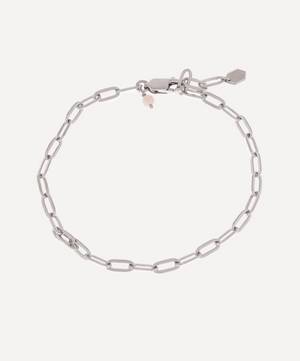 White Rhodium-Plated Gemma Chain Bracelet
