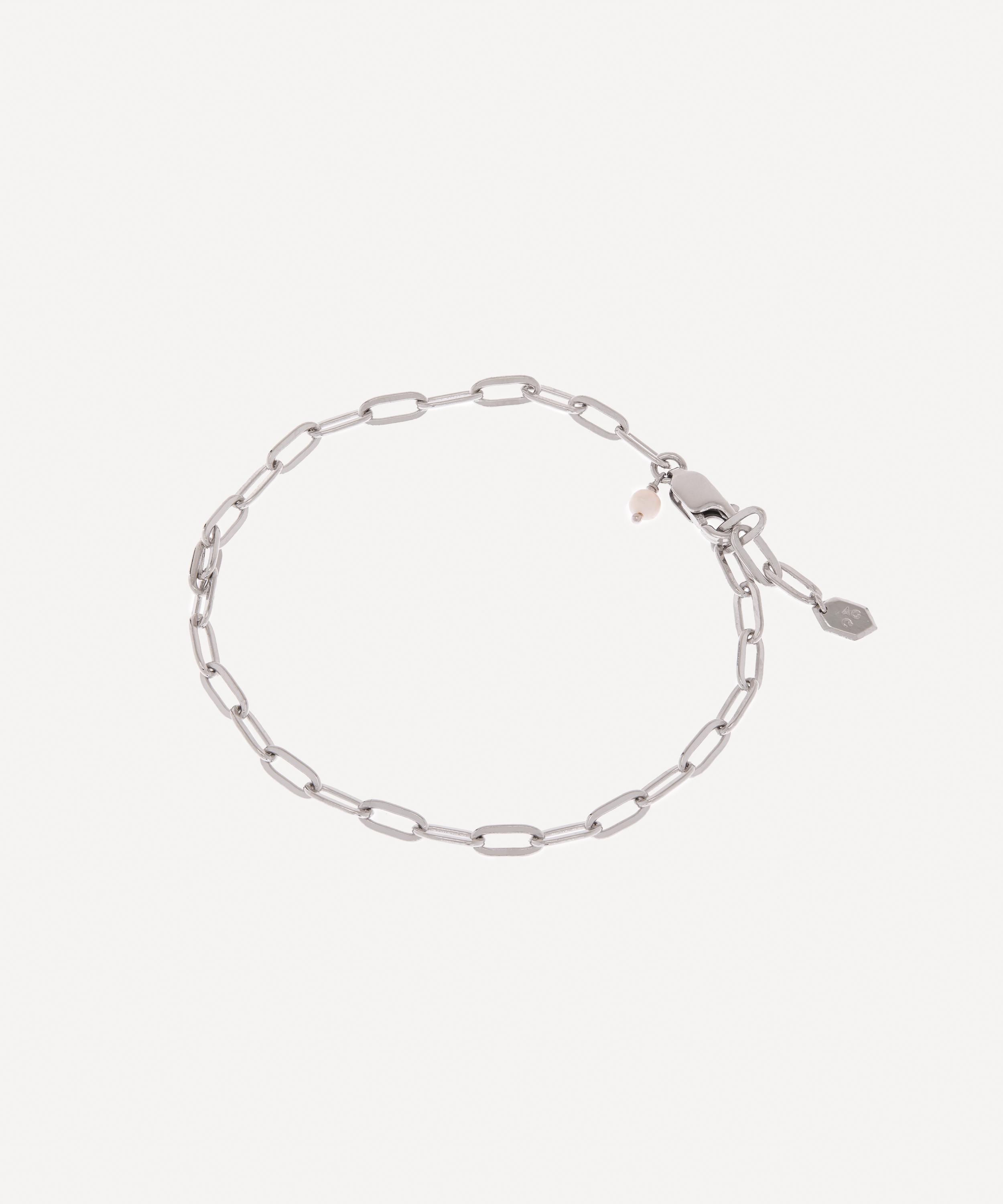 Maria Black - White Rhodium-Plated Gemma Chain Bracelet image number 1
