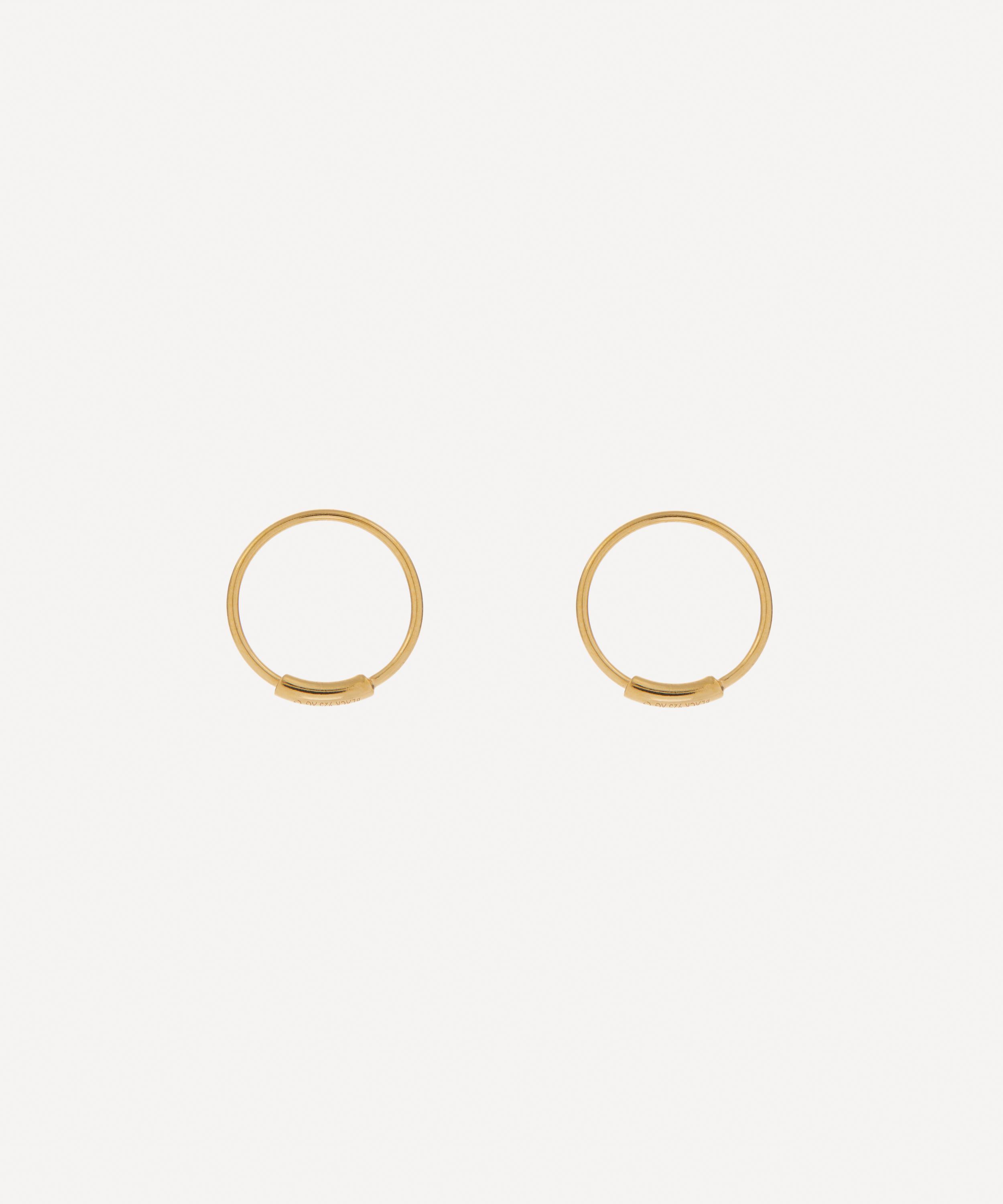 Maria Black - 22ct Gold-Plated Basic 12 Hoop Earrings image number 0