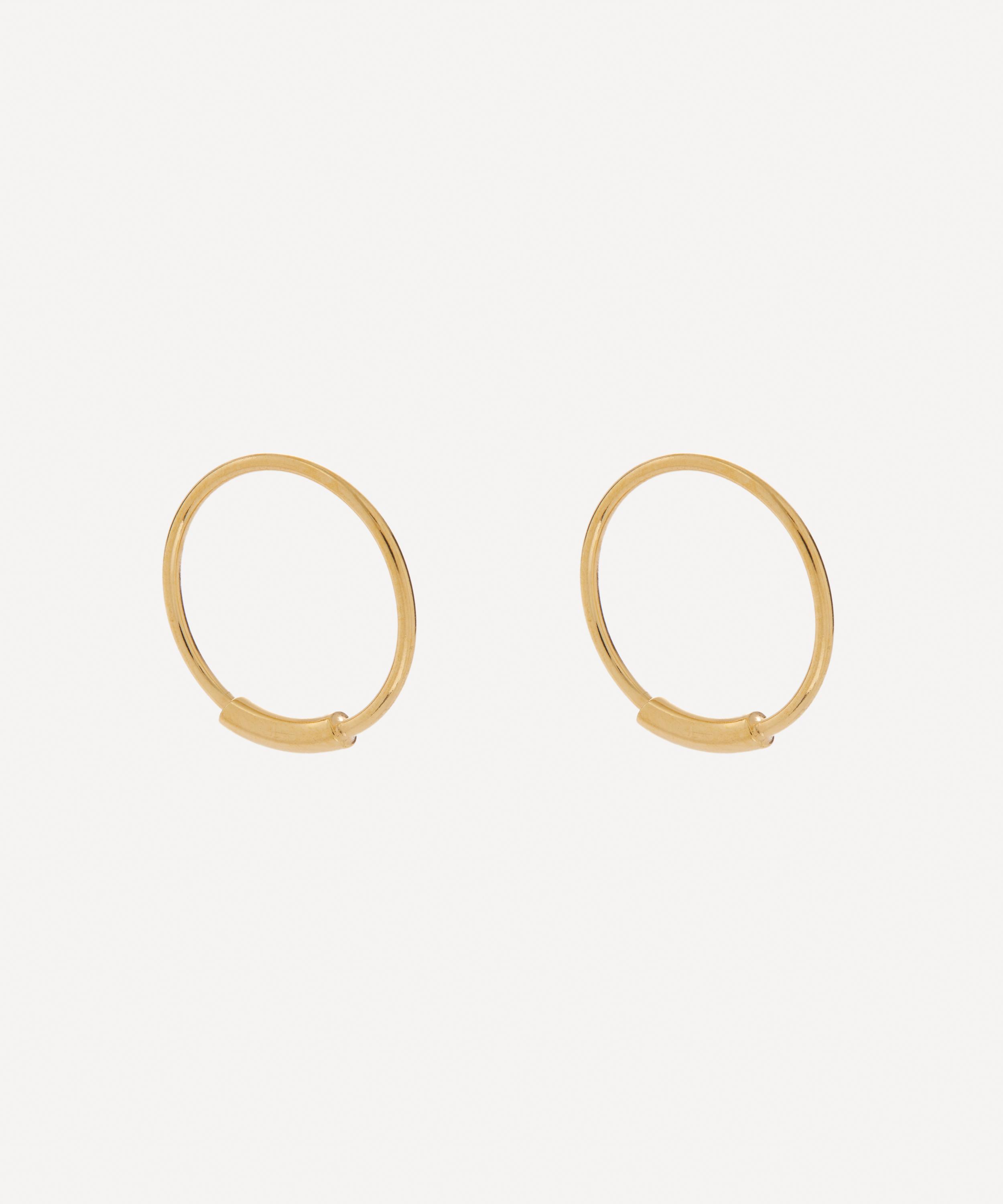 Maria Black - 22ct Gold-Plated Basic 12 Hoop Earrings image number 1