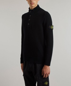 Stone Island - Wool-Blend Buttoned Jumper image number 2