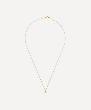 AURUM + GREY - 9ct Gold Petite Peace Pendant Necklace image number 2
