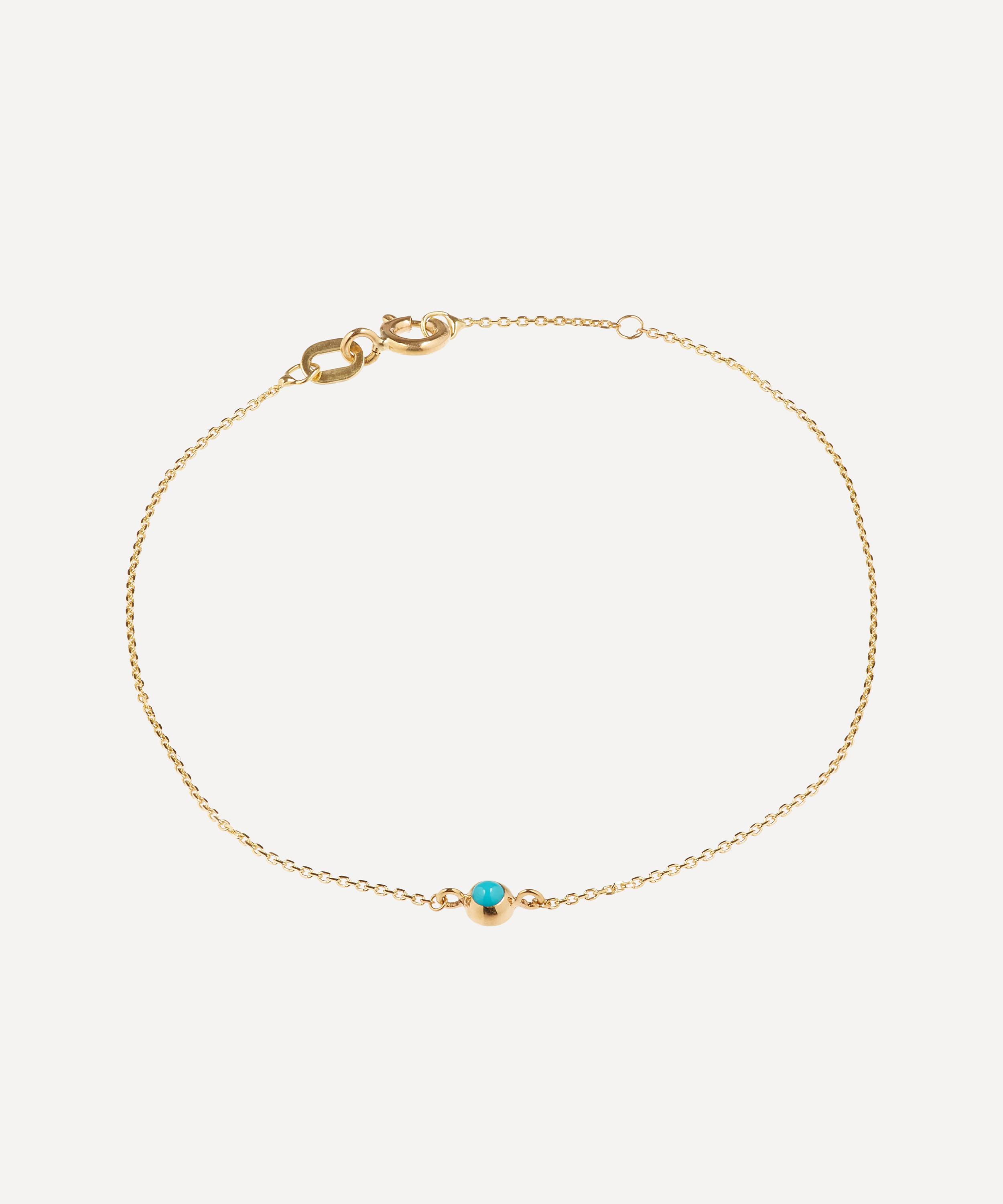 AURUM + GREY 9ct Gold Tova Petite Turquoise Bracelet | Liberty