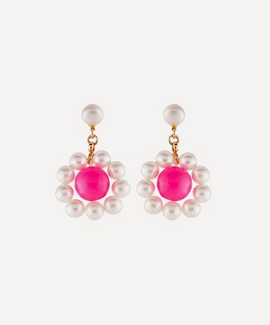 Martha Calvo - Gold-Plated May Pearl and Bead Drop Earrings image number 0