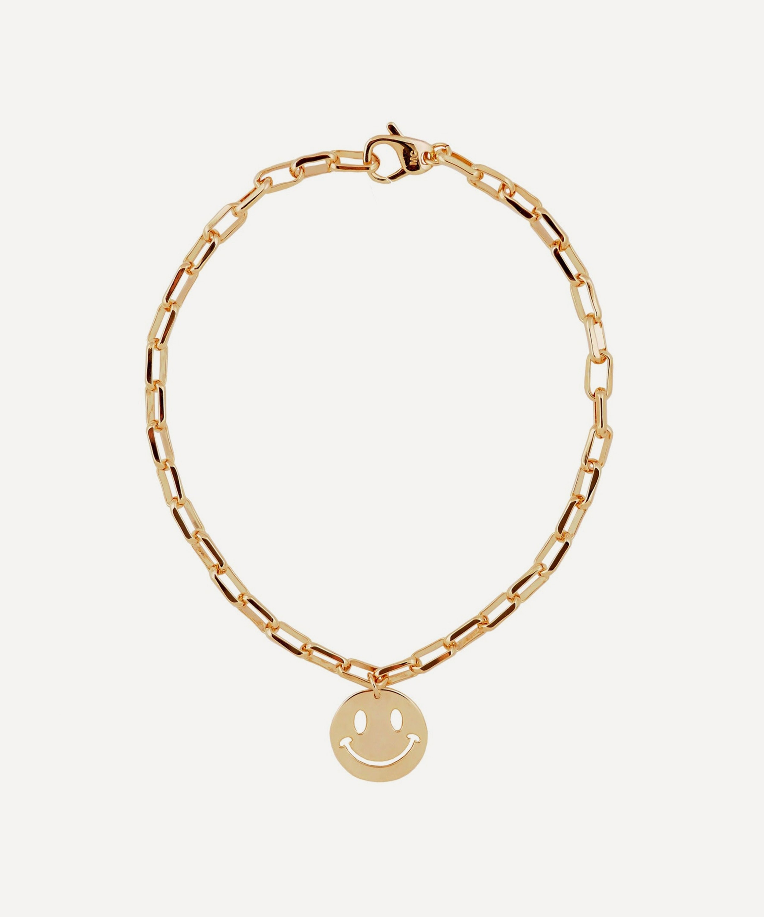 Martha Calvo - 14ct Gold-Plated Keep Smiling Chain Pendant Necklace image number 0