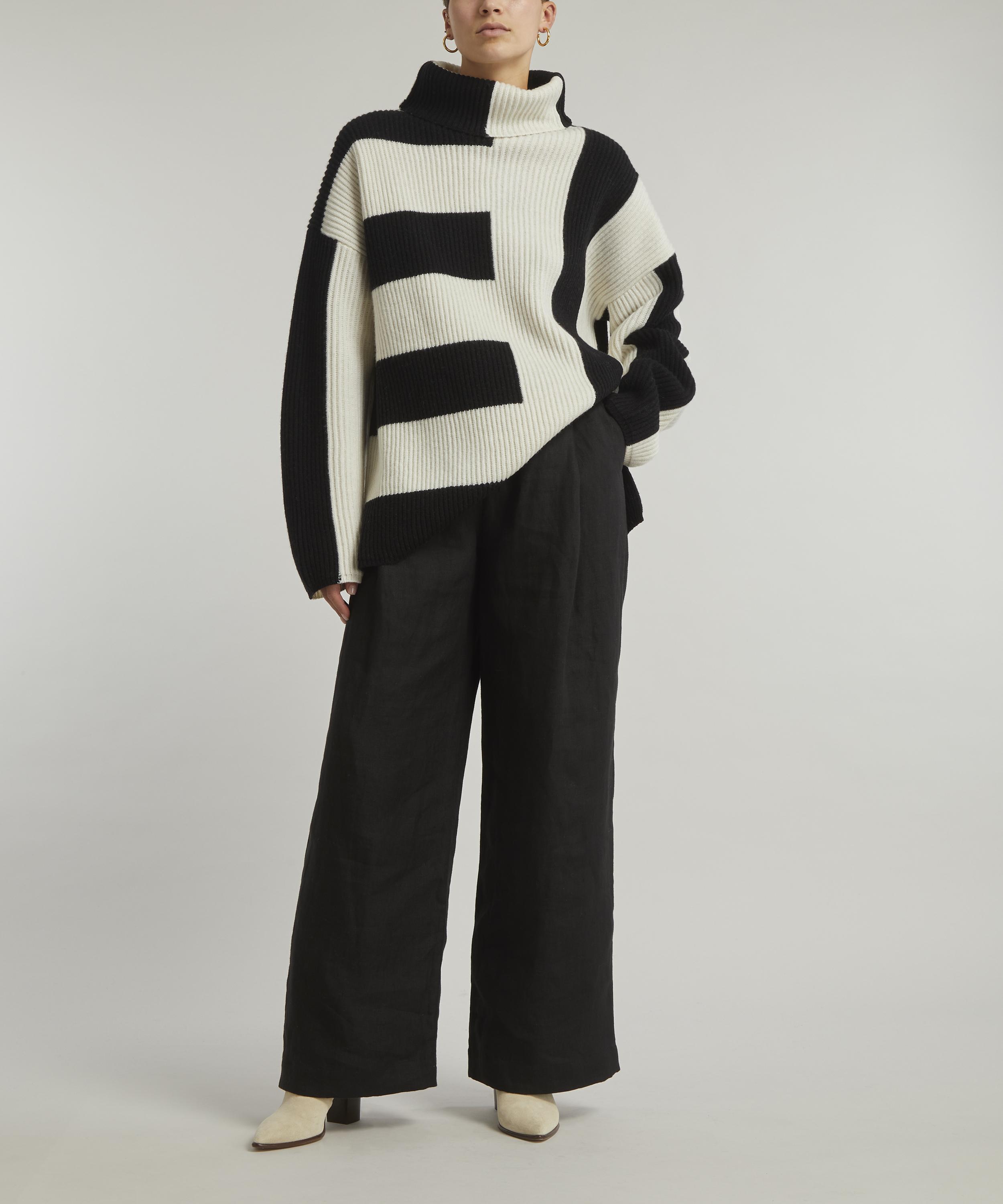 Joseph - Graphic Knit High-Neck Jumper image number 1