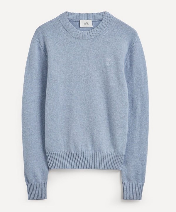 Ami - Tonal Small A Heart Crew-Neck Jumper image number null